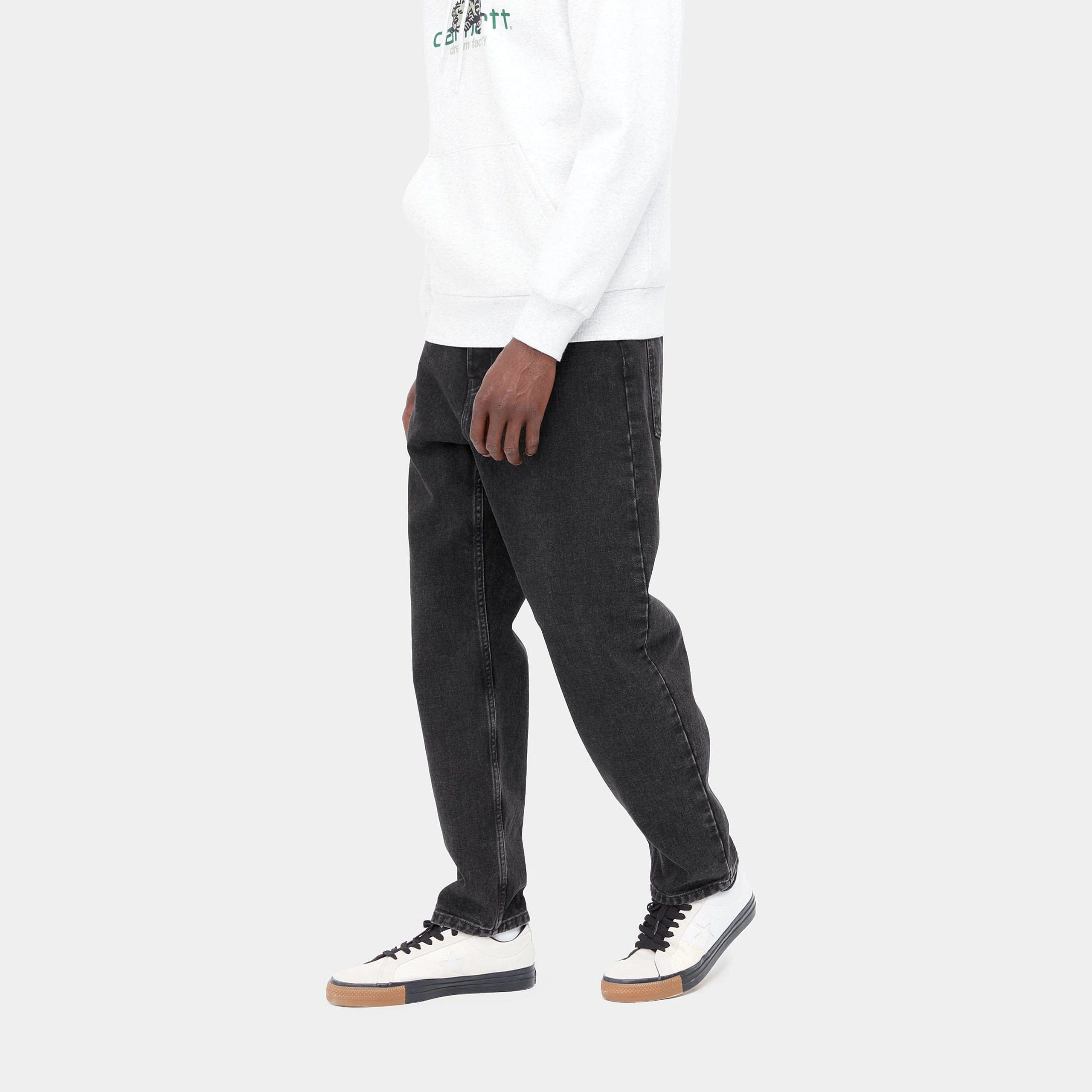 Carhartt Work In Progress Carhartt WIP Newel Pant – Black Stone Washed | Relaxed Tapered Jeans