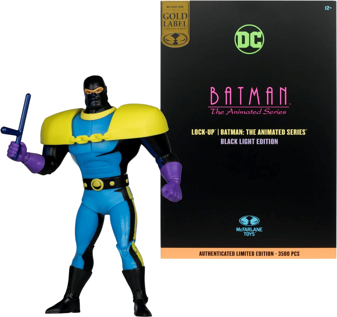 Mcfarlane Toys DC - Lock - Up (Batman Animated Series) Black Light Gold Label Figure
