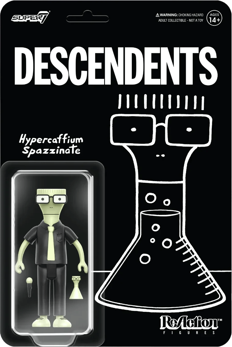 Super7 Descendents - Hypercaffium Spazzinate Milo Glow In The Dark ReAction 3.75" Action Figure