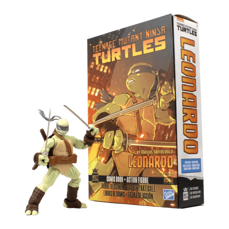 The Loyal Subjects Teenage Mutant Ninja Turtles (comics) - Leonardo BST AXN Action Figure & Comic Book