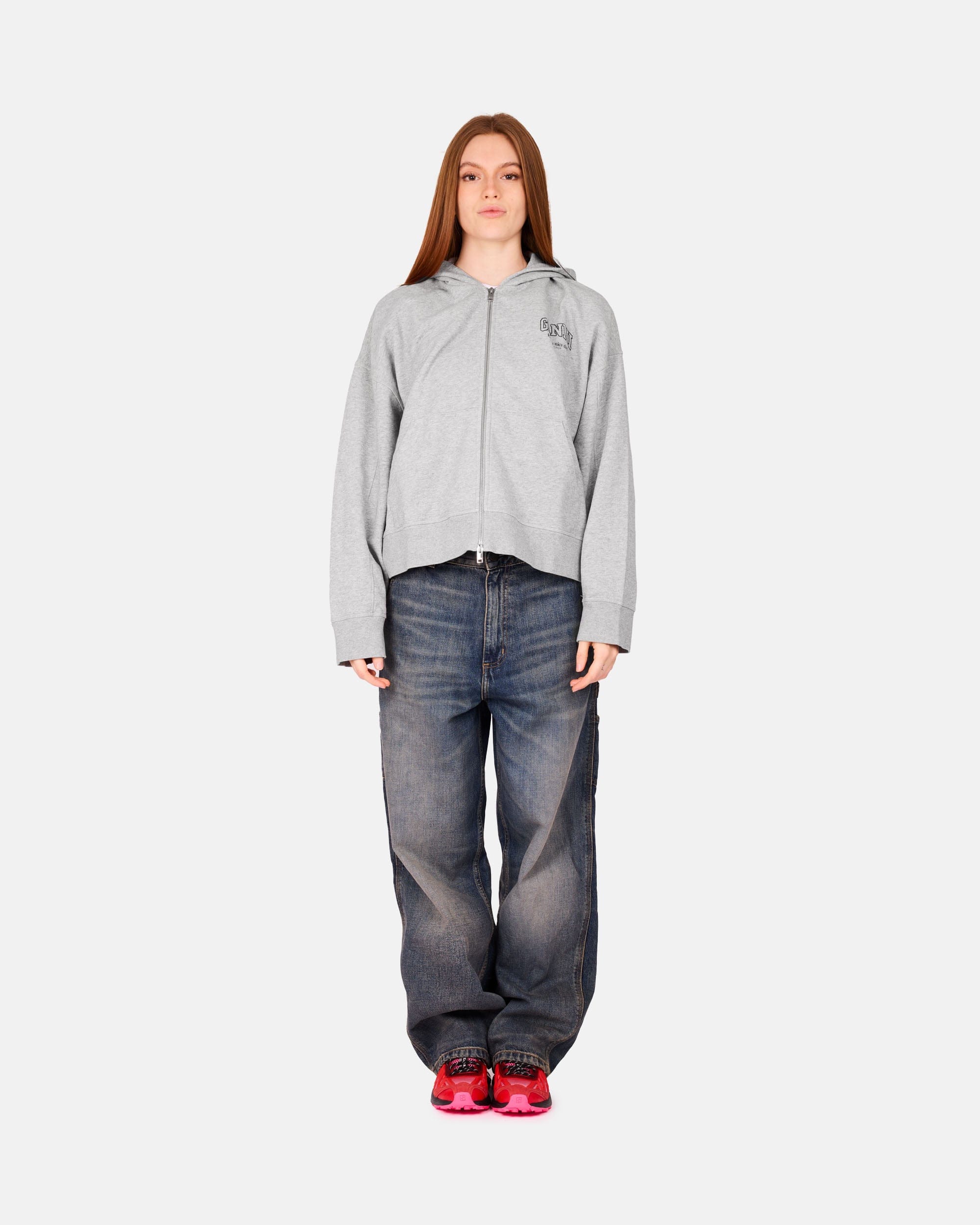 GANNI A/S Essential Isoli Zip Hoodie