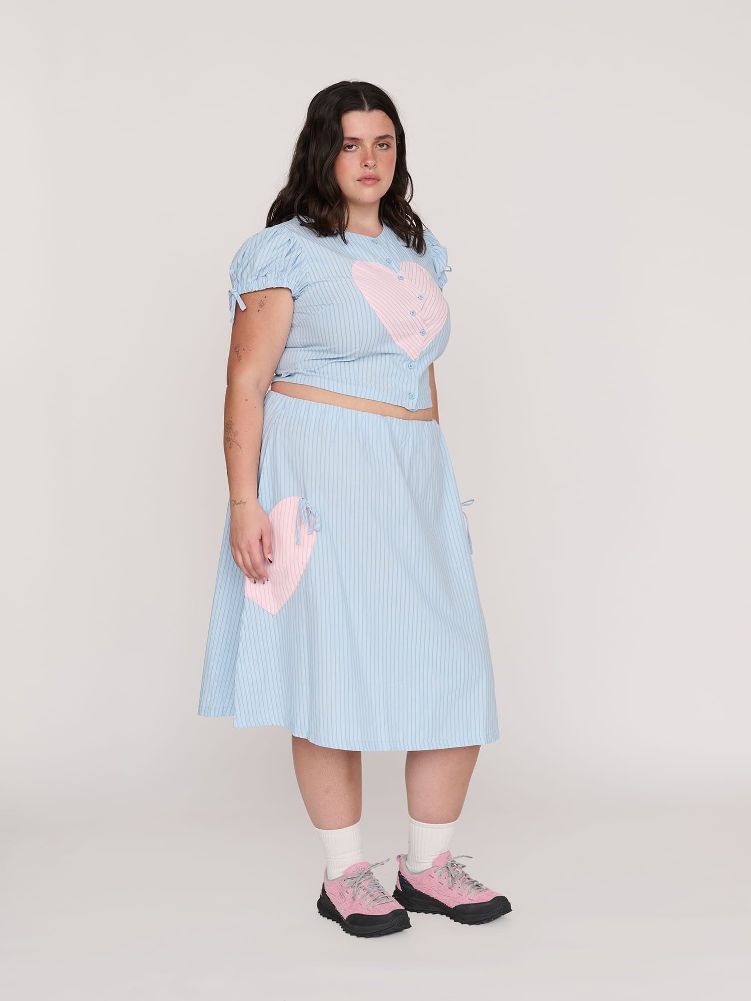 Lazy Oaf Striped Heartbreaker Skirt