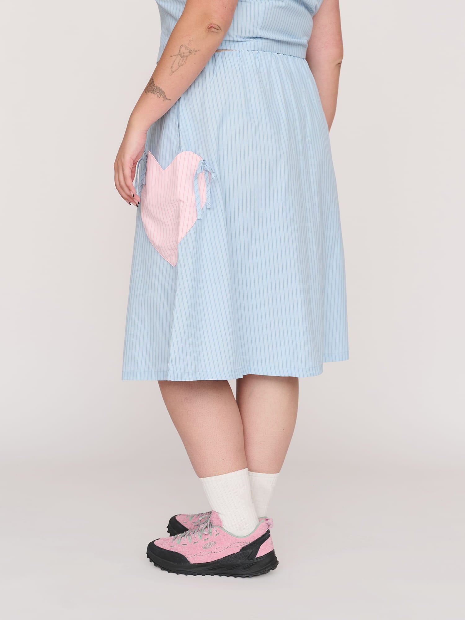 Lazy Oaf Striped Heartbreaker Skirt