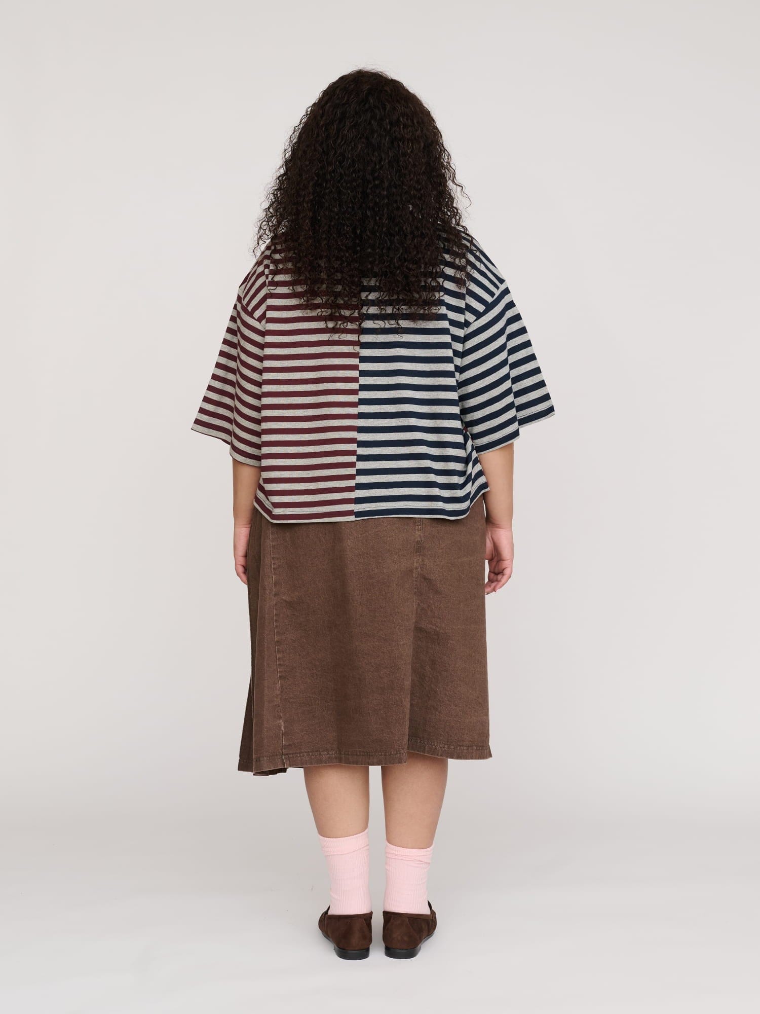 Lazy Oaf Mixed Stripe Boxy T-Shirt