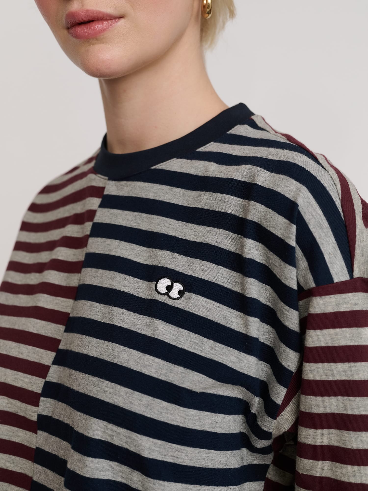 Lazy Oaf Mixed Stripe Boxy T-Shirt