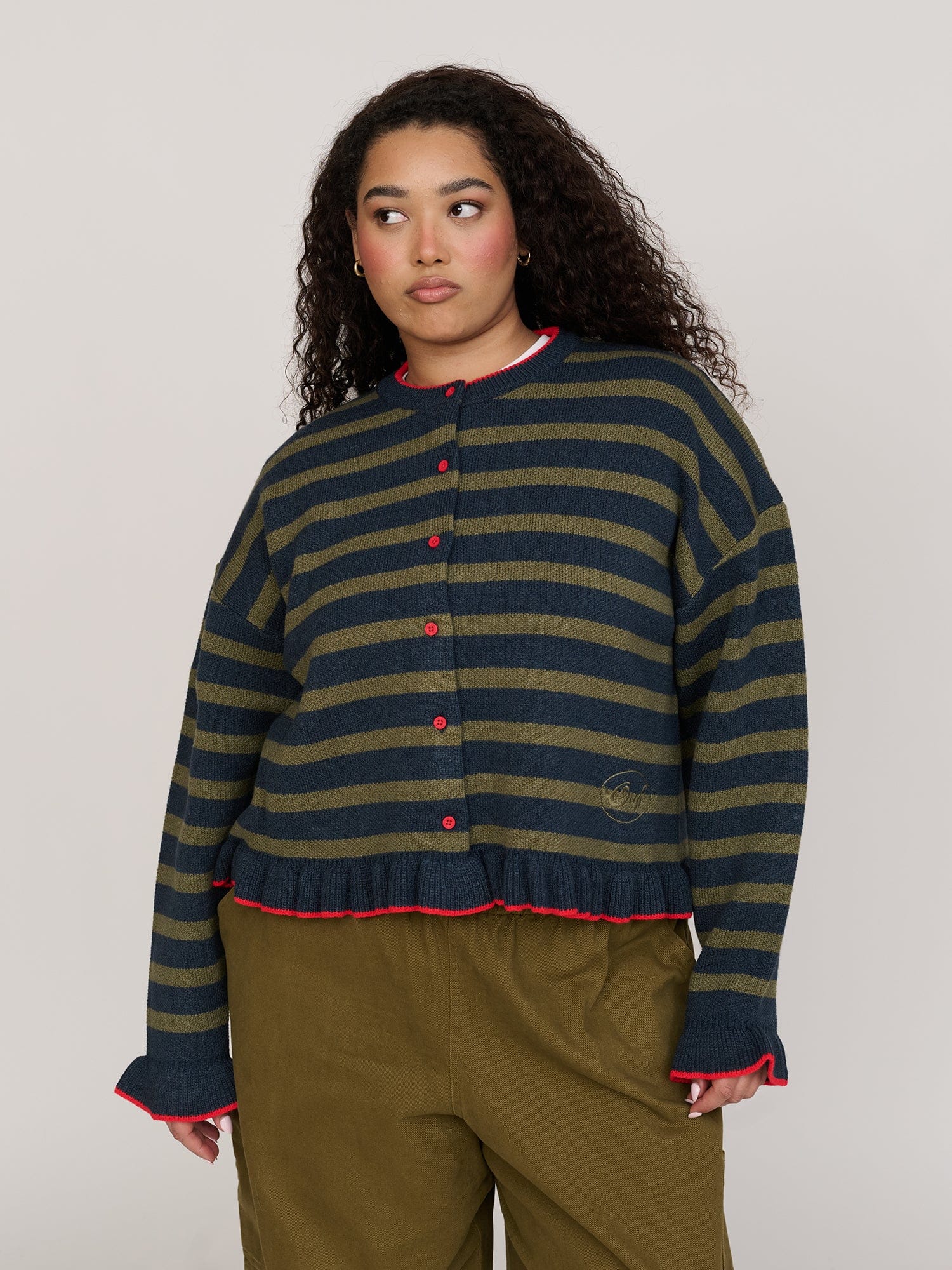 Lazy Oaf Sliced Stripe Cardigan