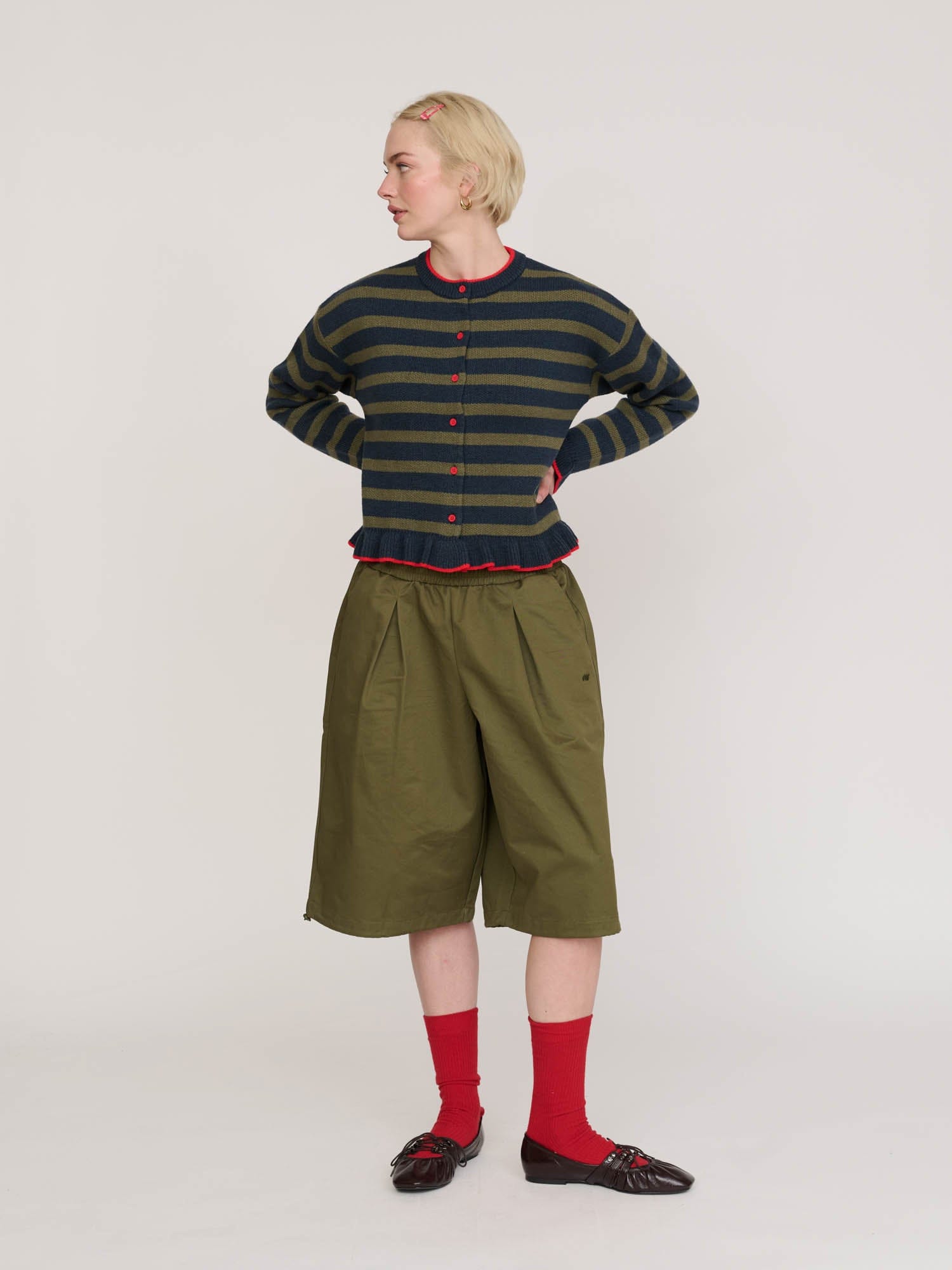 Lazy Oaf Sliced Stripe Cardigan