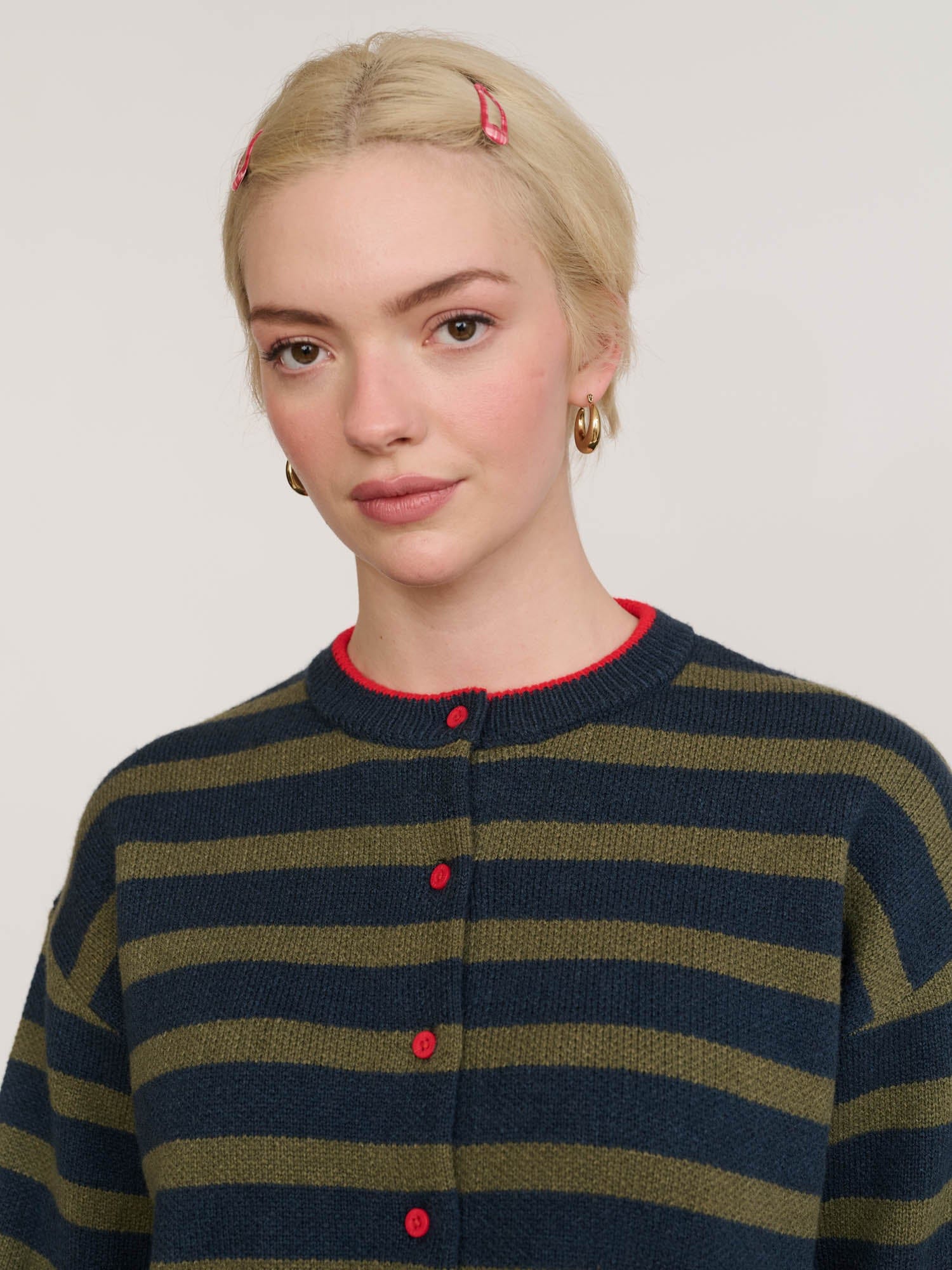 Lazy Oaf Sliced Stripe Cardigan