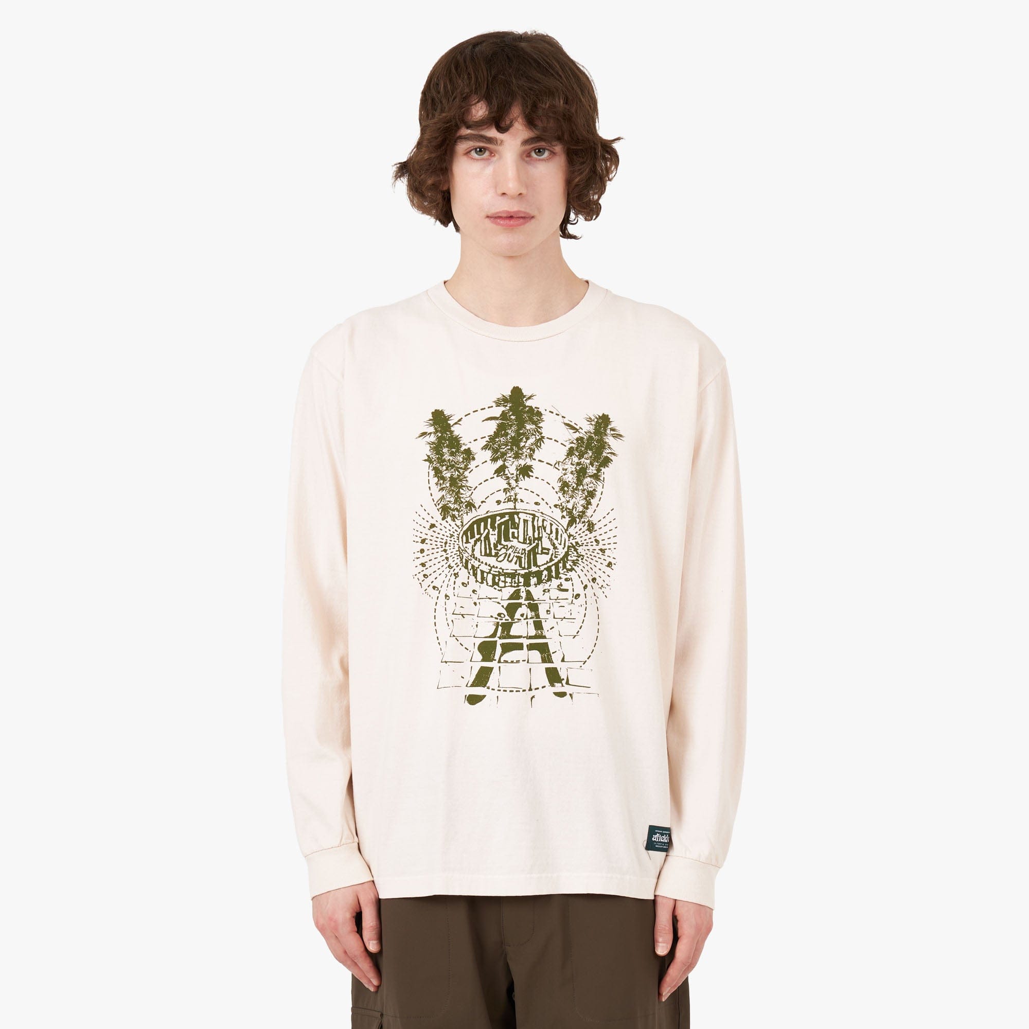 Afield Out STONE L/S T - Shirt Bone