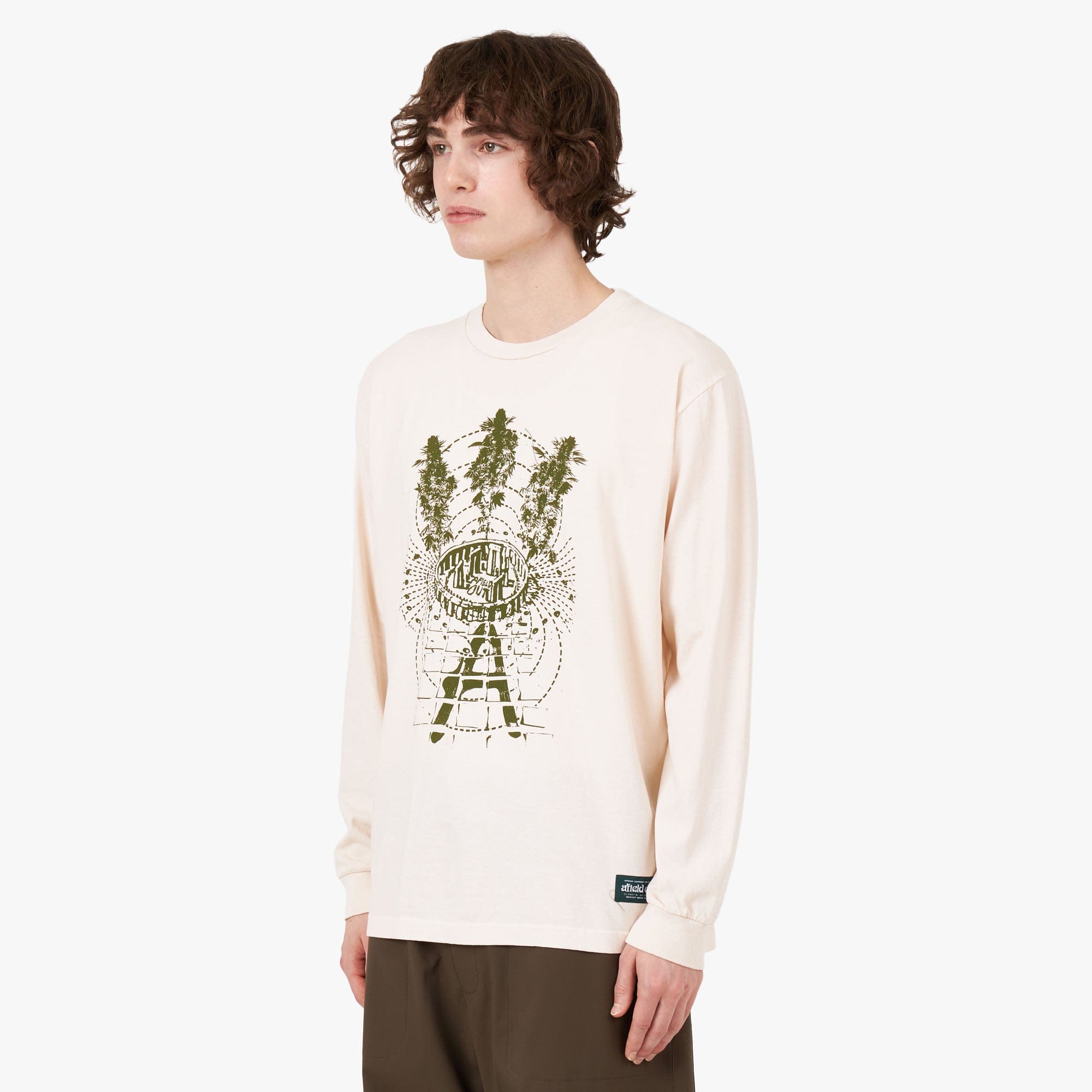 Afield Out STONE L/S T - Shirt Bone