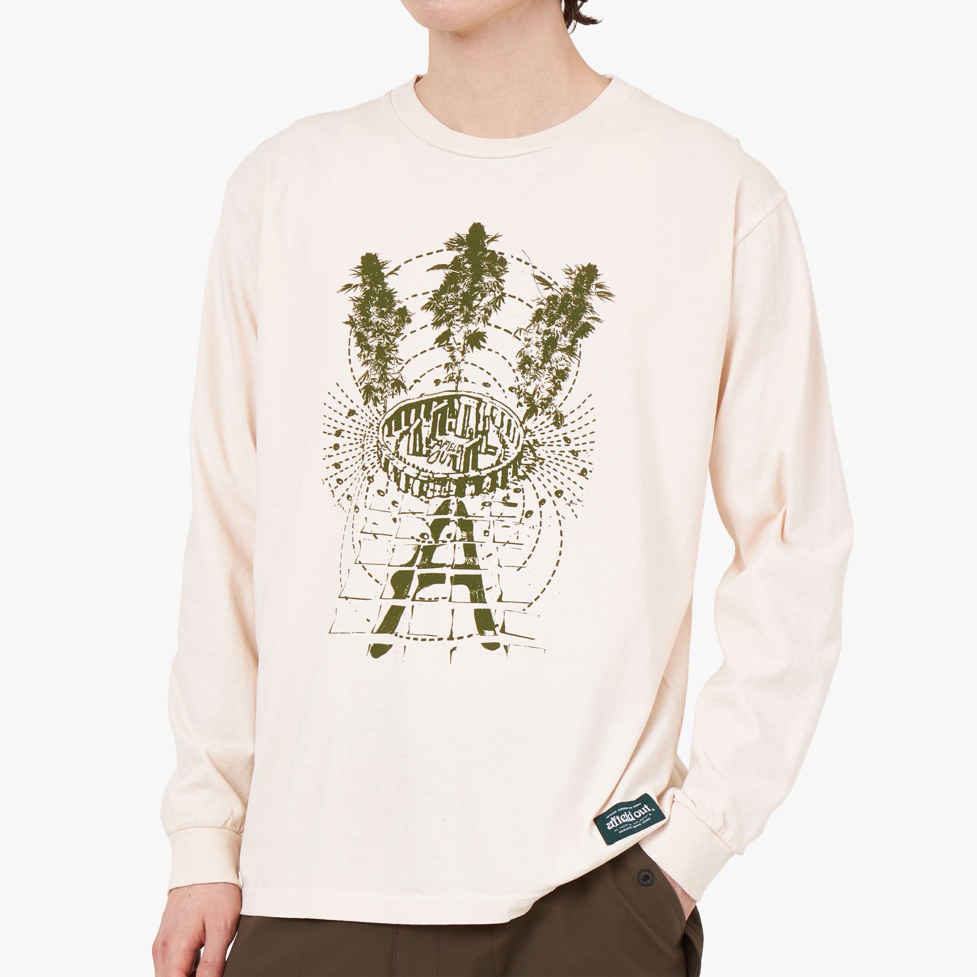 Afield Out STONE L/S T - Shirt Bone