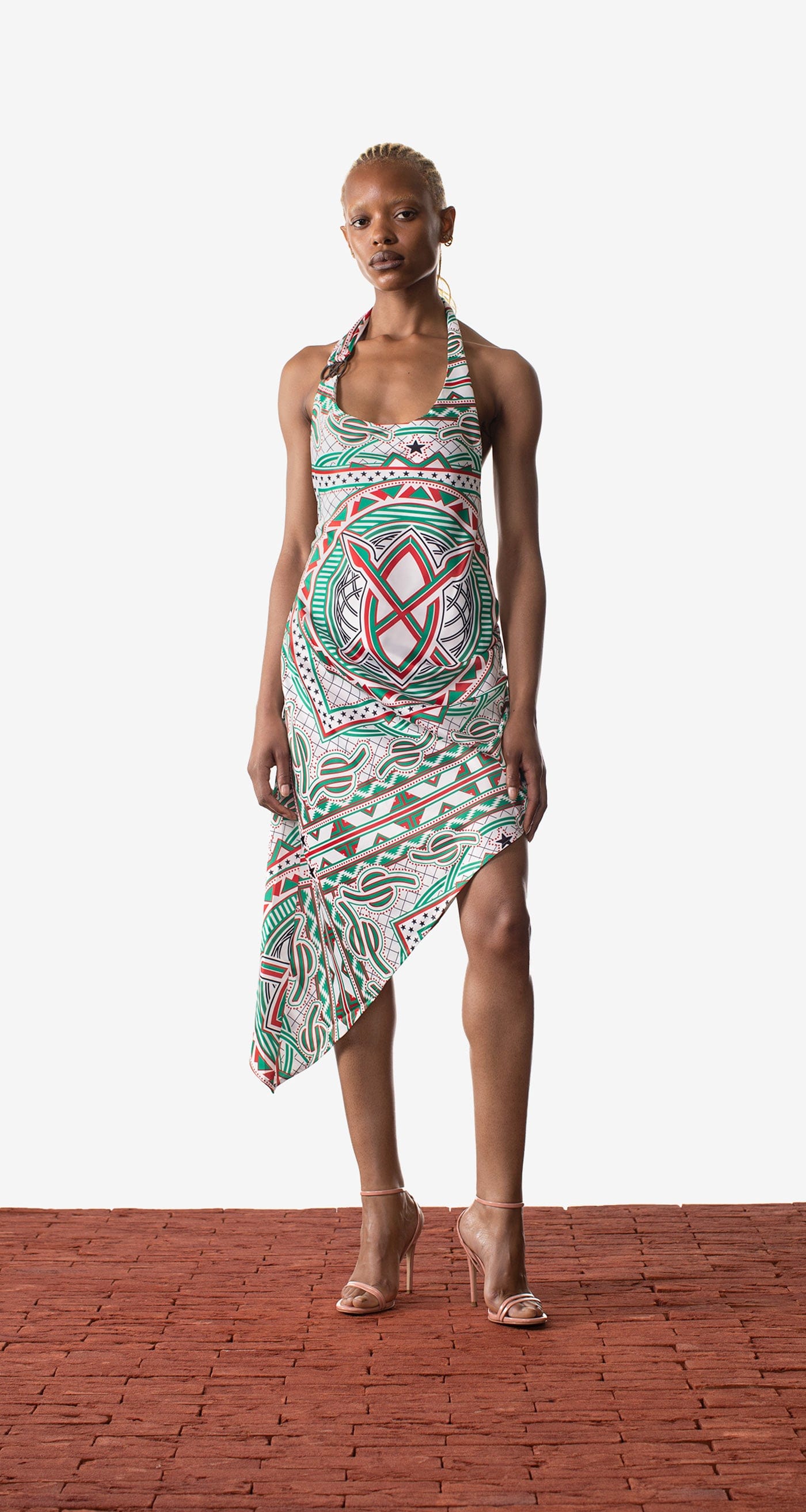 Daily Paper Green Red Meaza Dress