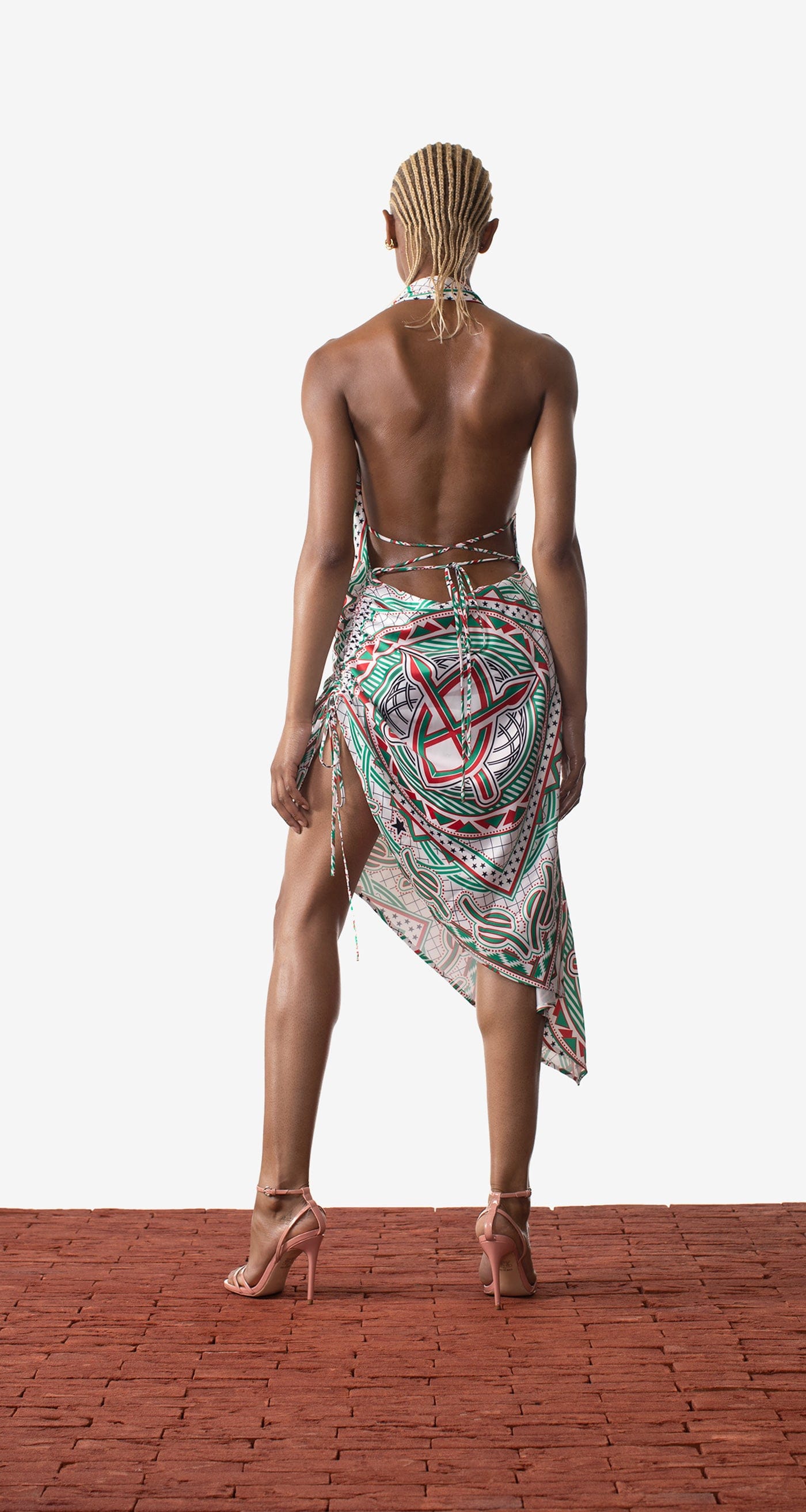 Daily Paper Green Red Meaza Dress