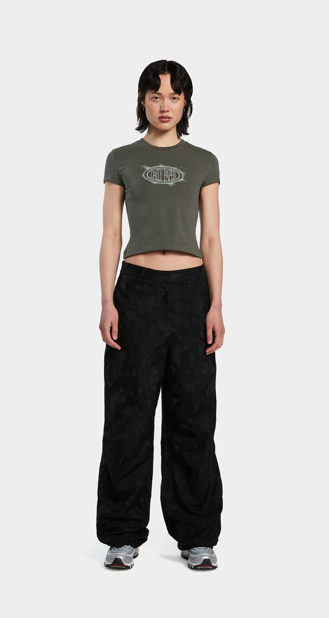 Daily Paper Chimera Green Glow Cropped T - Shirt
