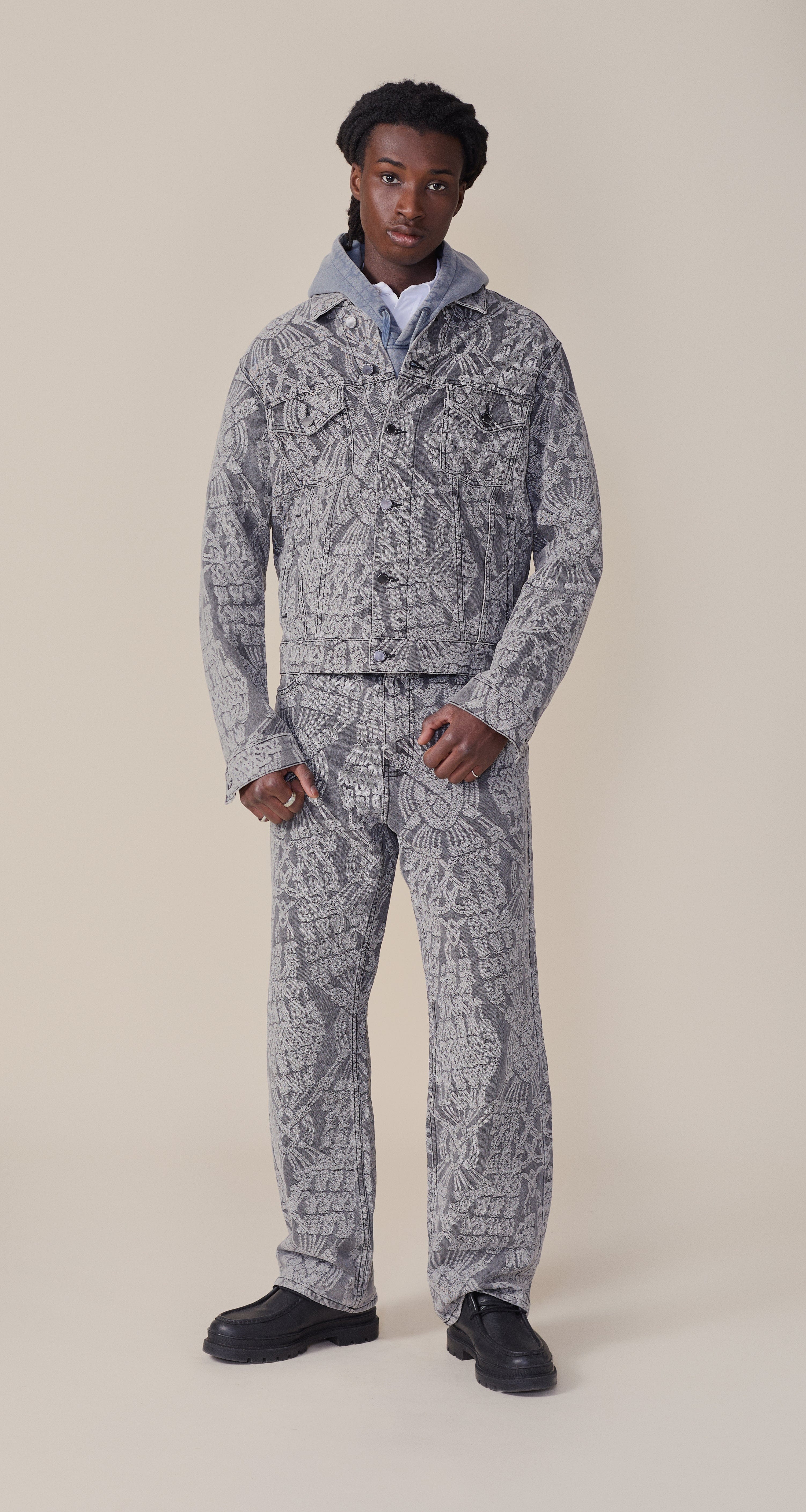 Daily Paper Grey Macrame Amba Jeans