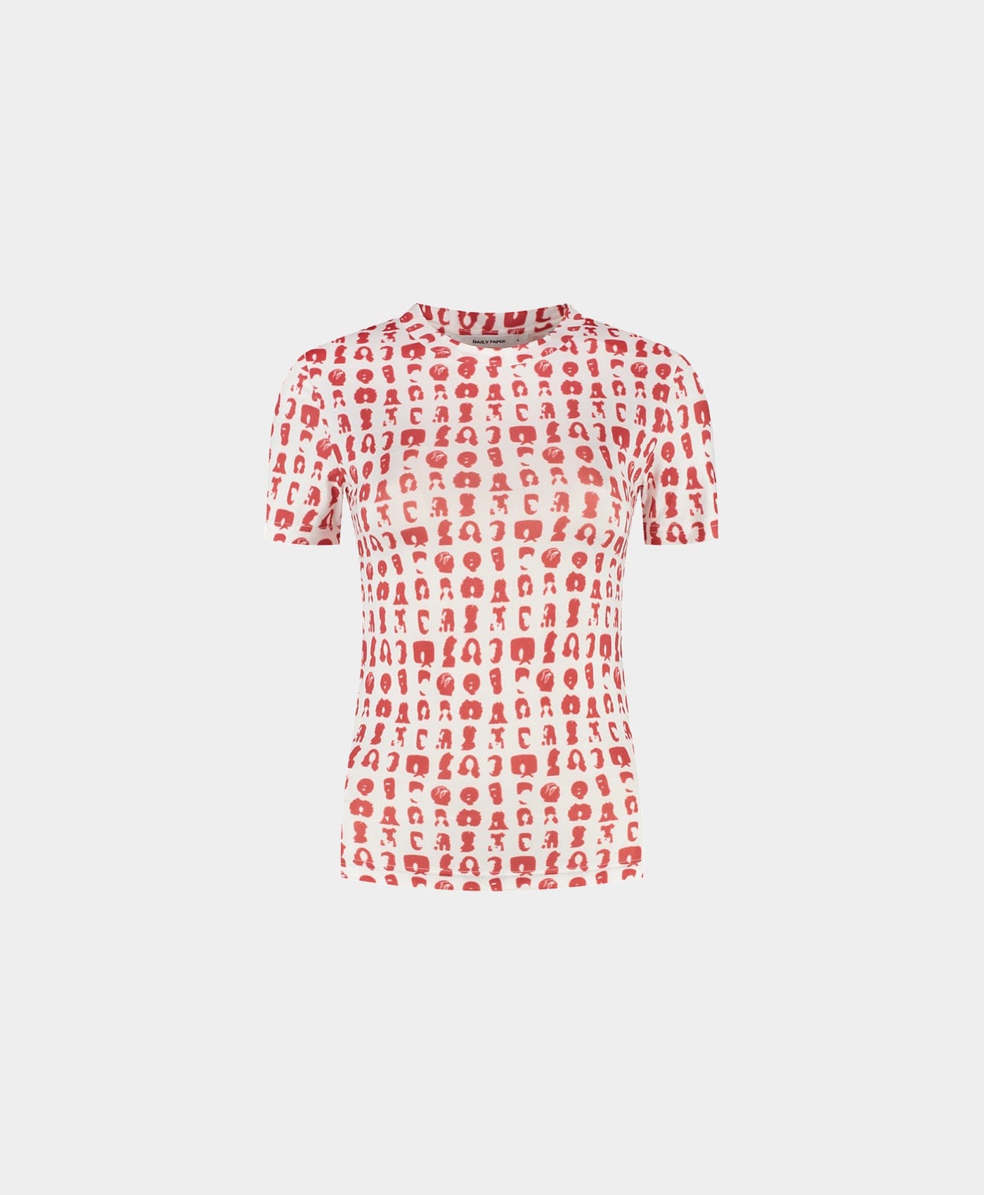 White Hair Grid Aop T - Shirt