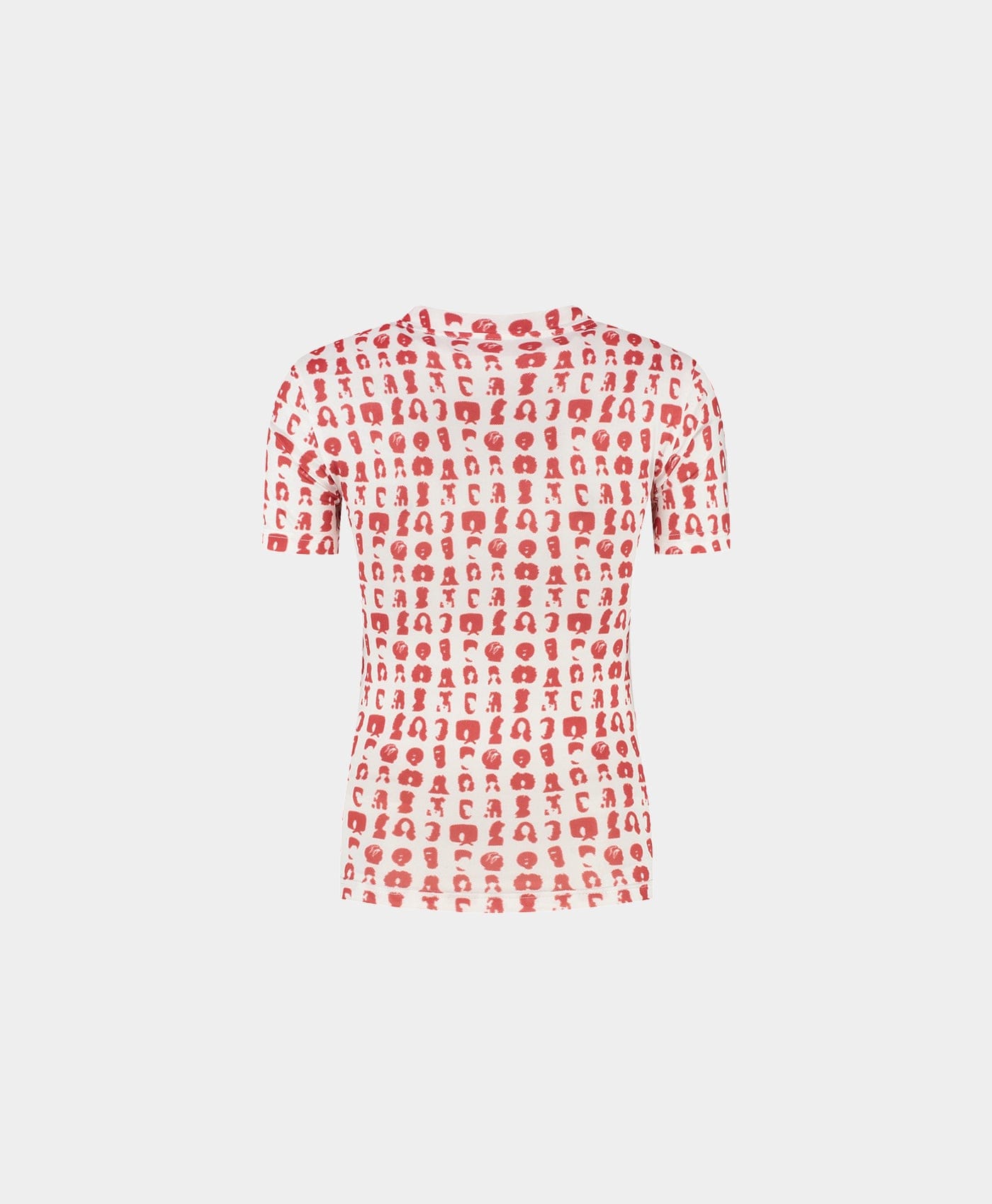 White Hair Grid Aop T - Shirt