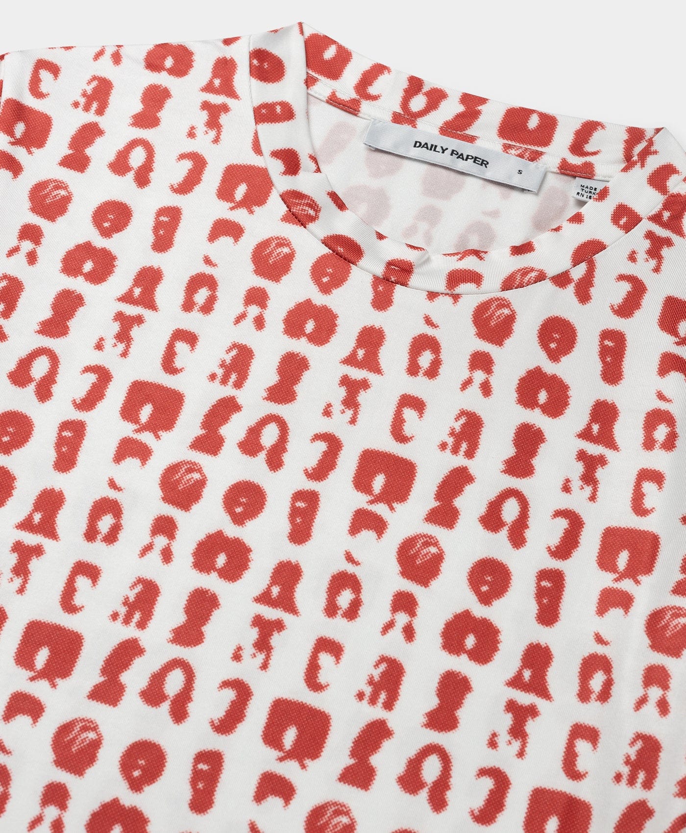 White Hair Grid Aop T - Shirt