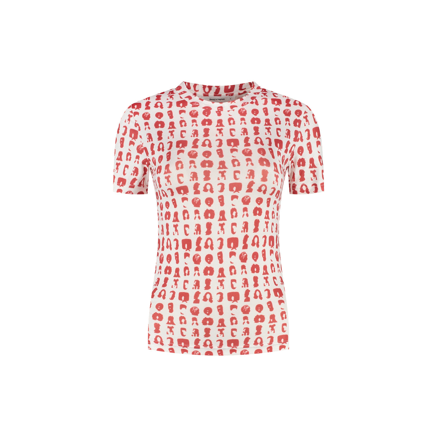 White Hair Grid Aop T - Shirt