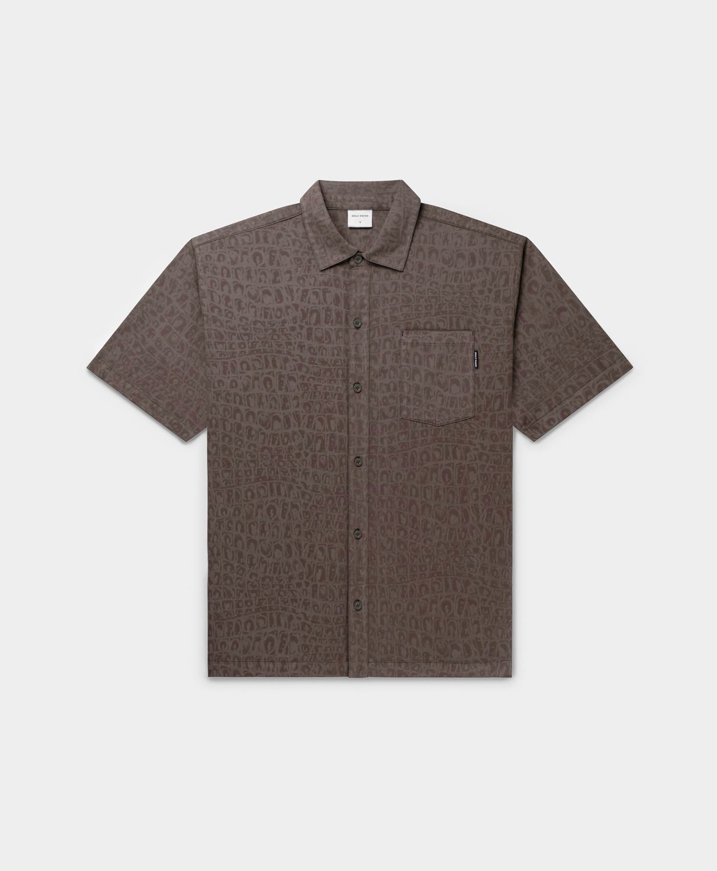 Daily Paper Black Oyster Digital Croc Shirt