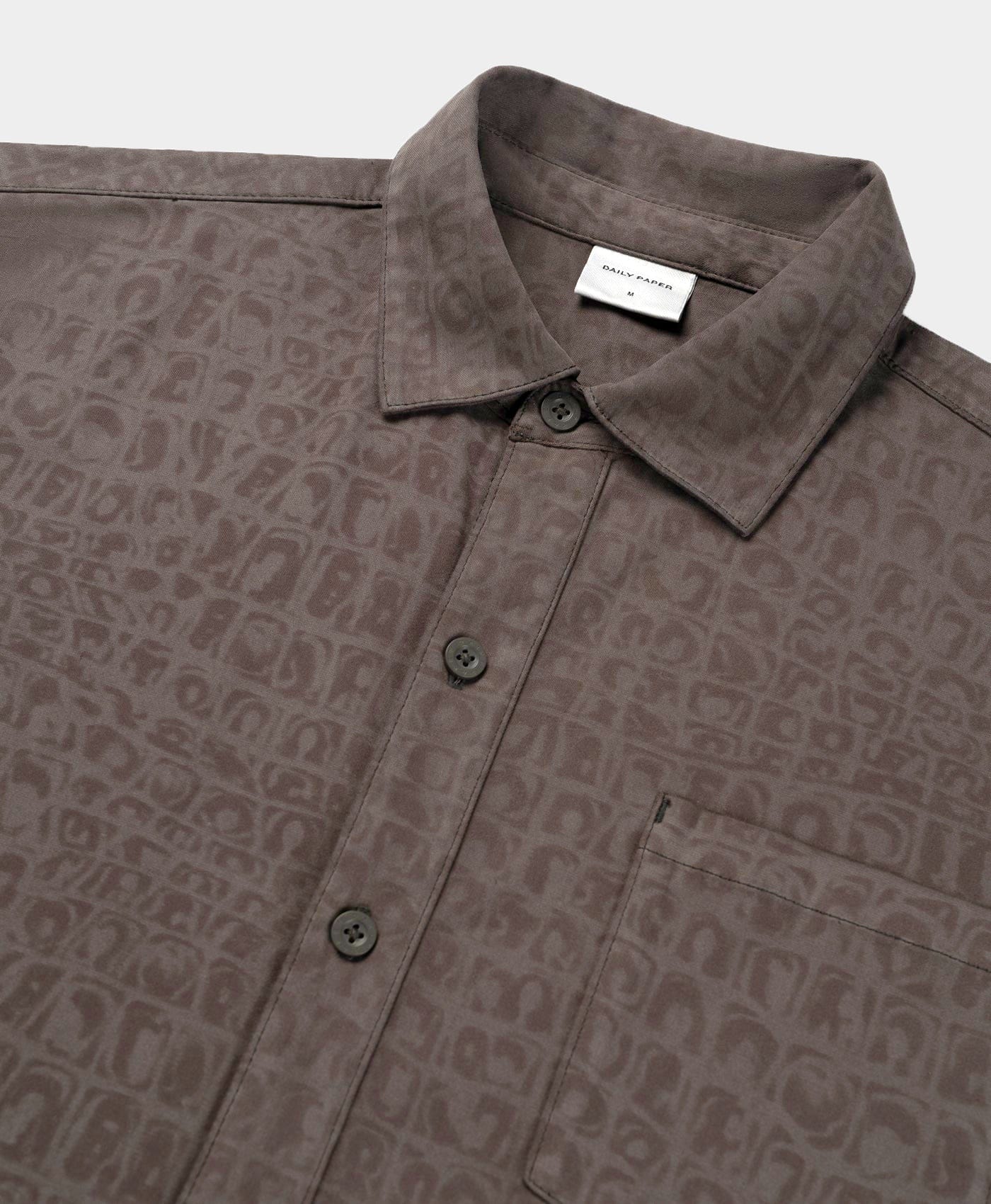 Daily Paper Black Oyster Digital Croc Shirt