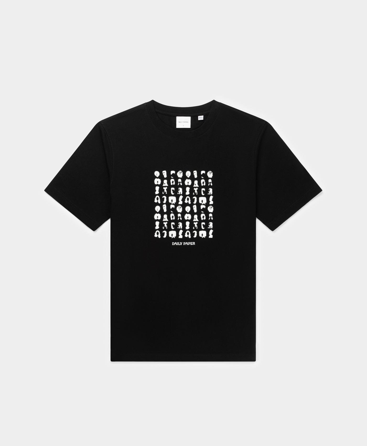 Daily Paper Black Hair Grid T - Shirt