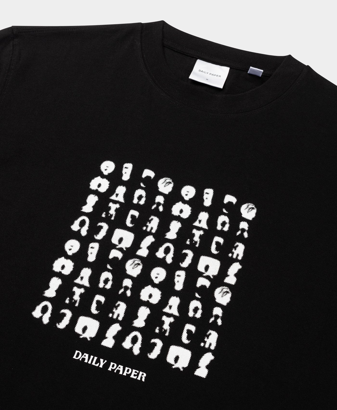 Daily Paper Black Hair Grid T - Shirt