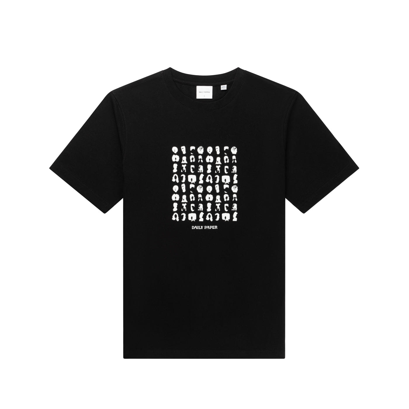 Daily Paper Black Hair Grid T - Shirt