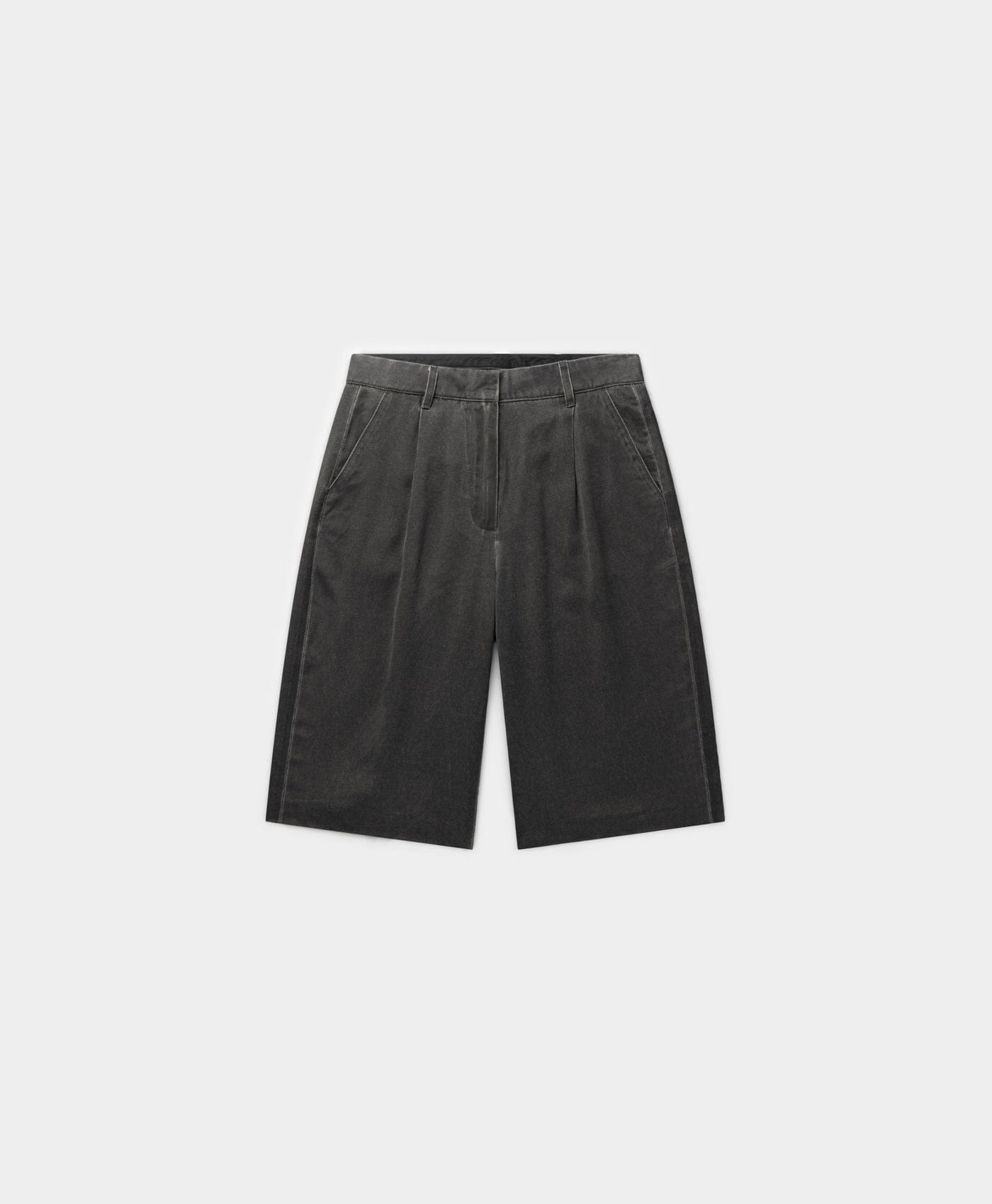 Daily Paper Black Oyster Satin Washed Short