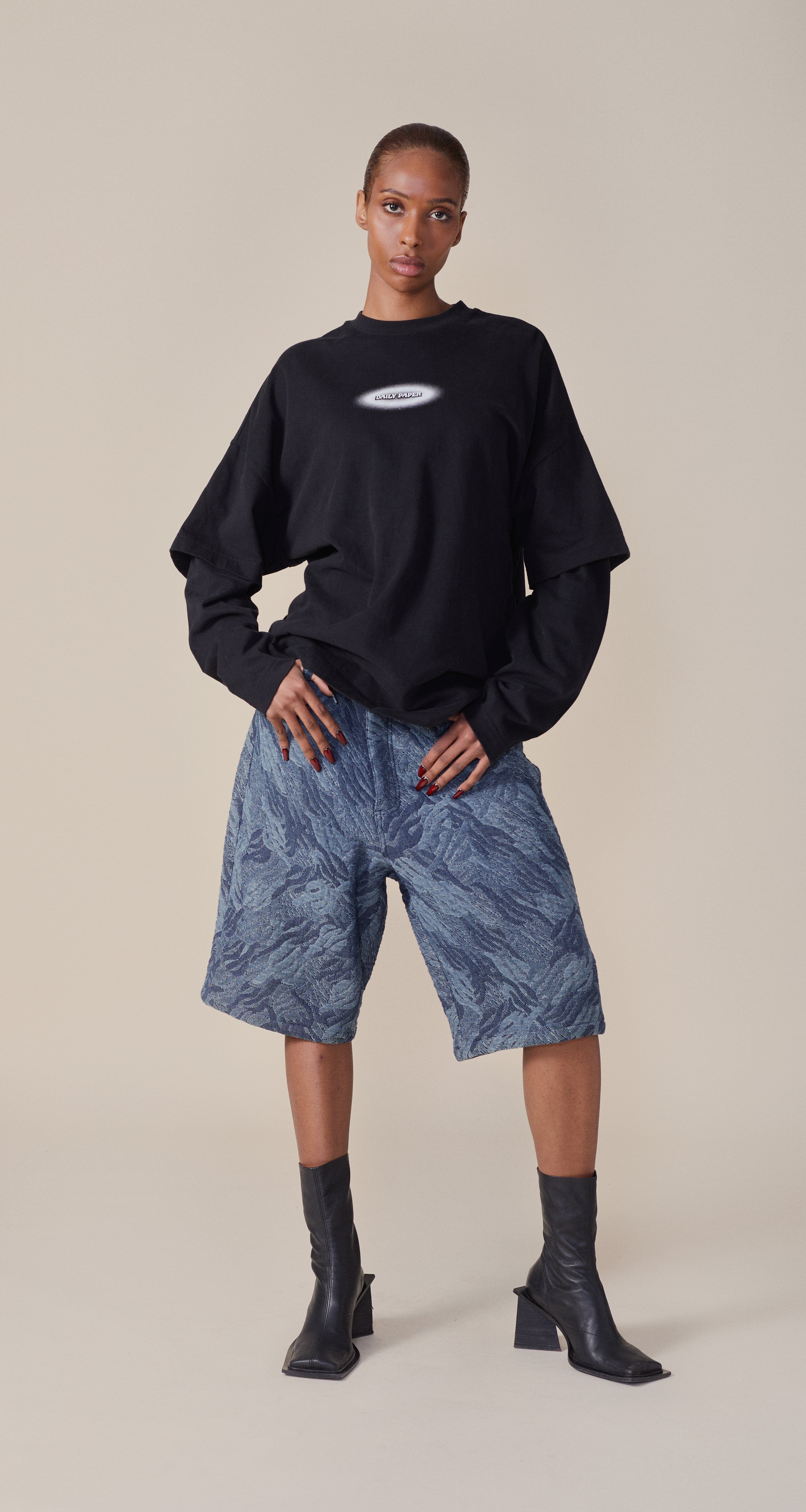 Monogram Camo Monogram Jeans Shorts