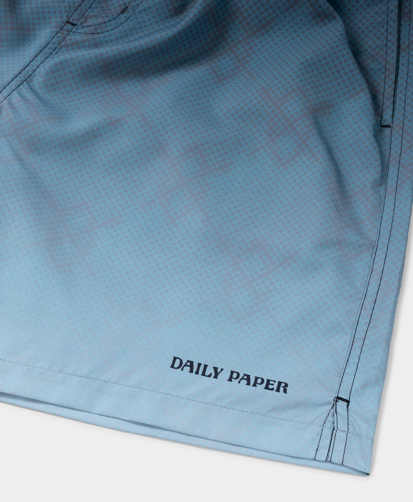 Blue Wing Teal Ombre Dotted Shield Swimshorts