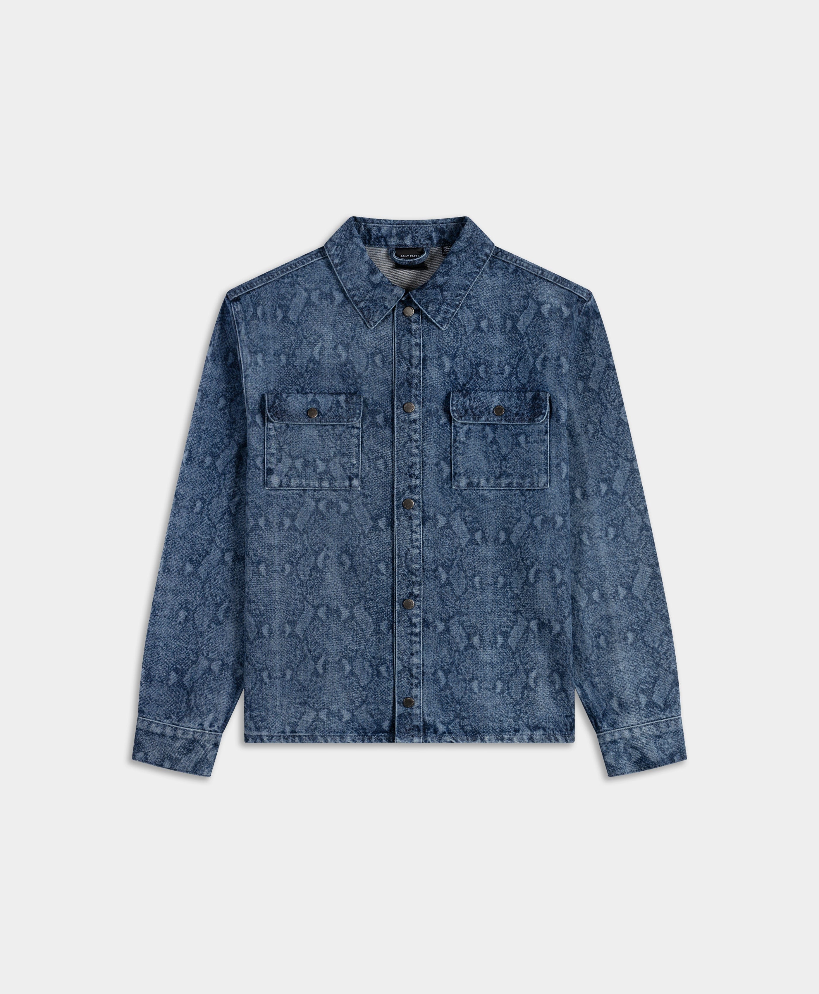 Blue Snake Laser Rahul Denim Shirt