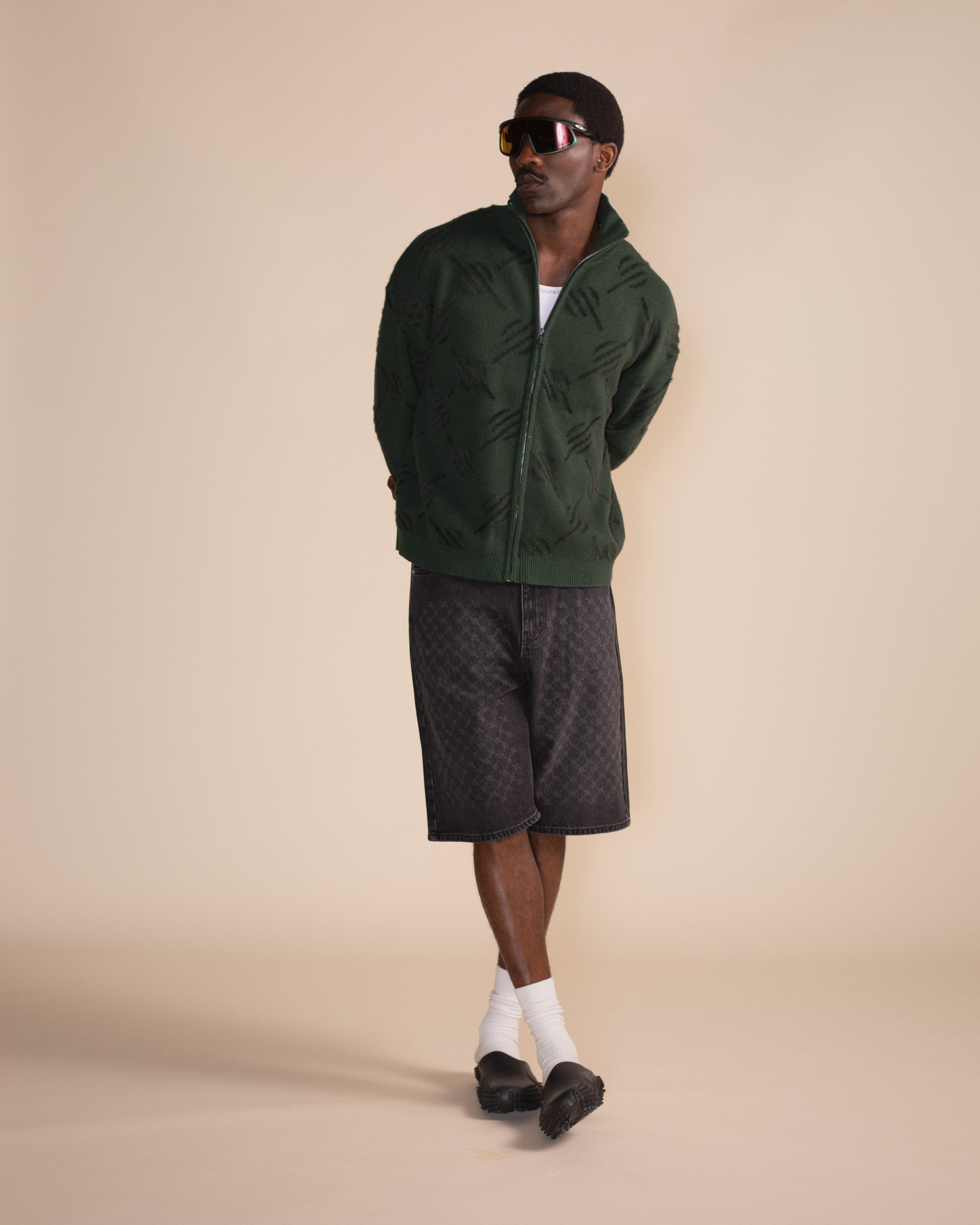 Monogram Rosin Monogram Knit Zip Up