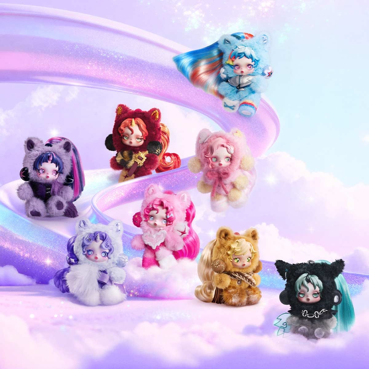PONY SKULLPANDA × My Little Pony Series Plush Doll Pendant