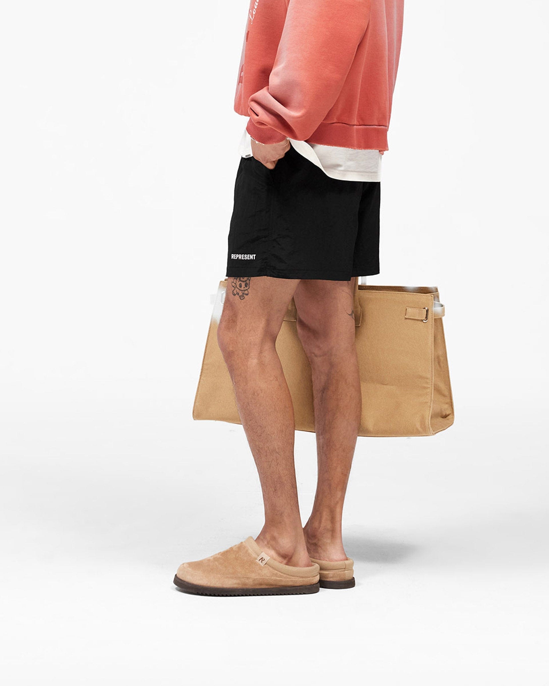 SS26 Represent Swim Short - Jet Black
