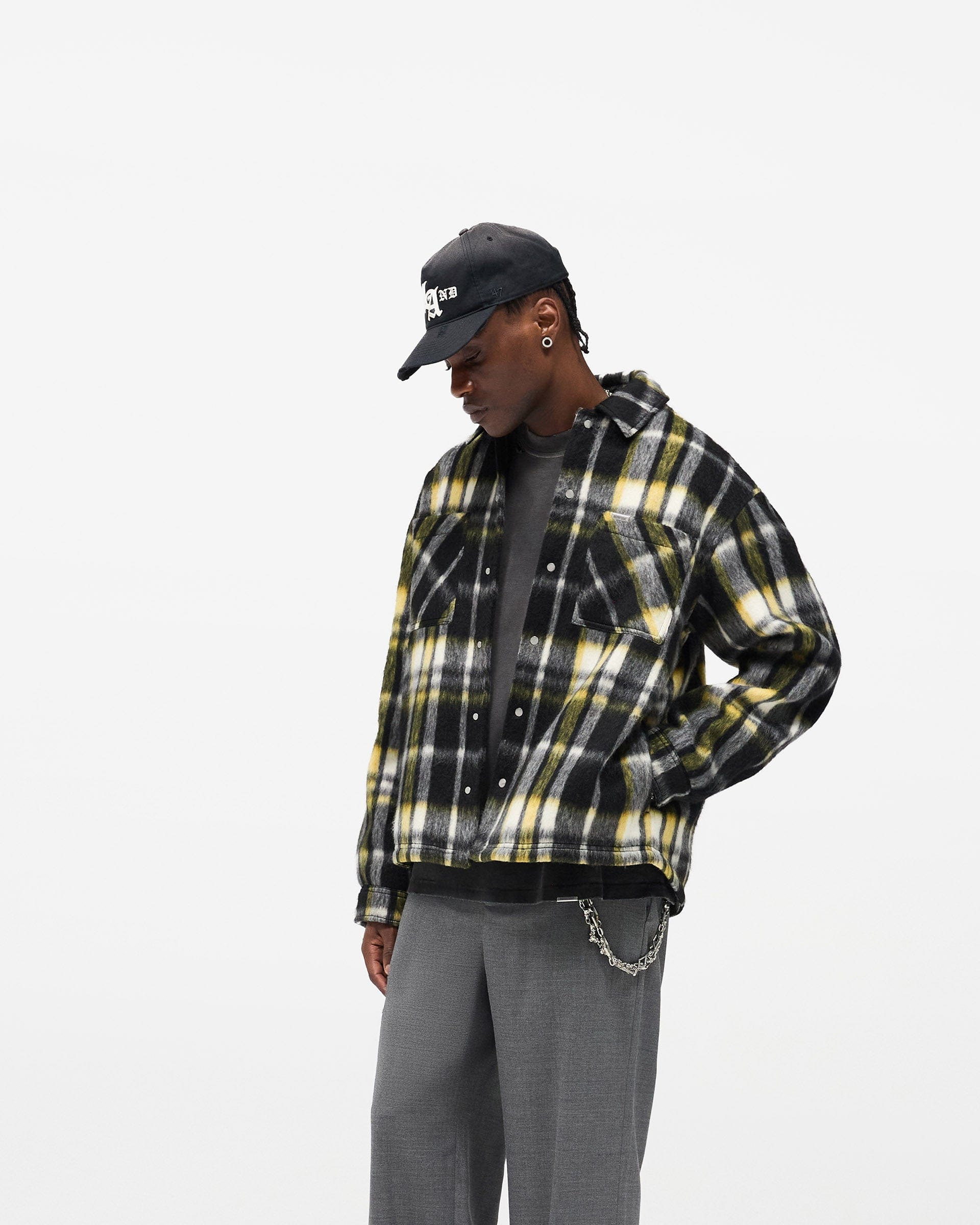 FW25 Textured Overshirt - Jet Black
