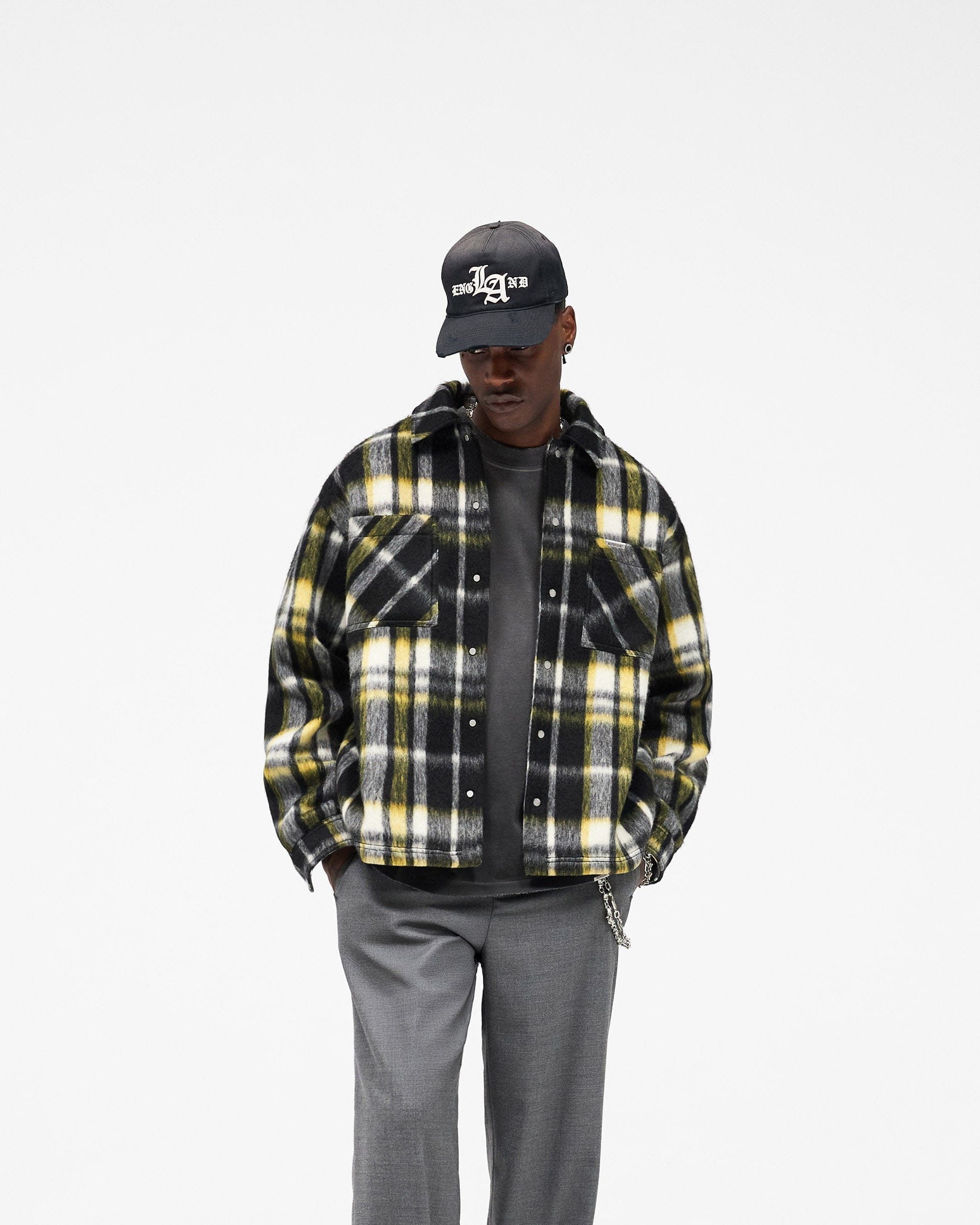 FW25 Textured Overshirt - Jet Black