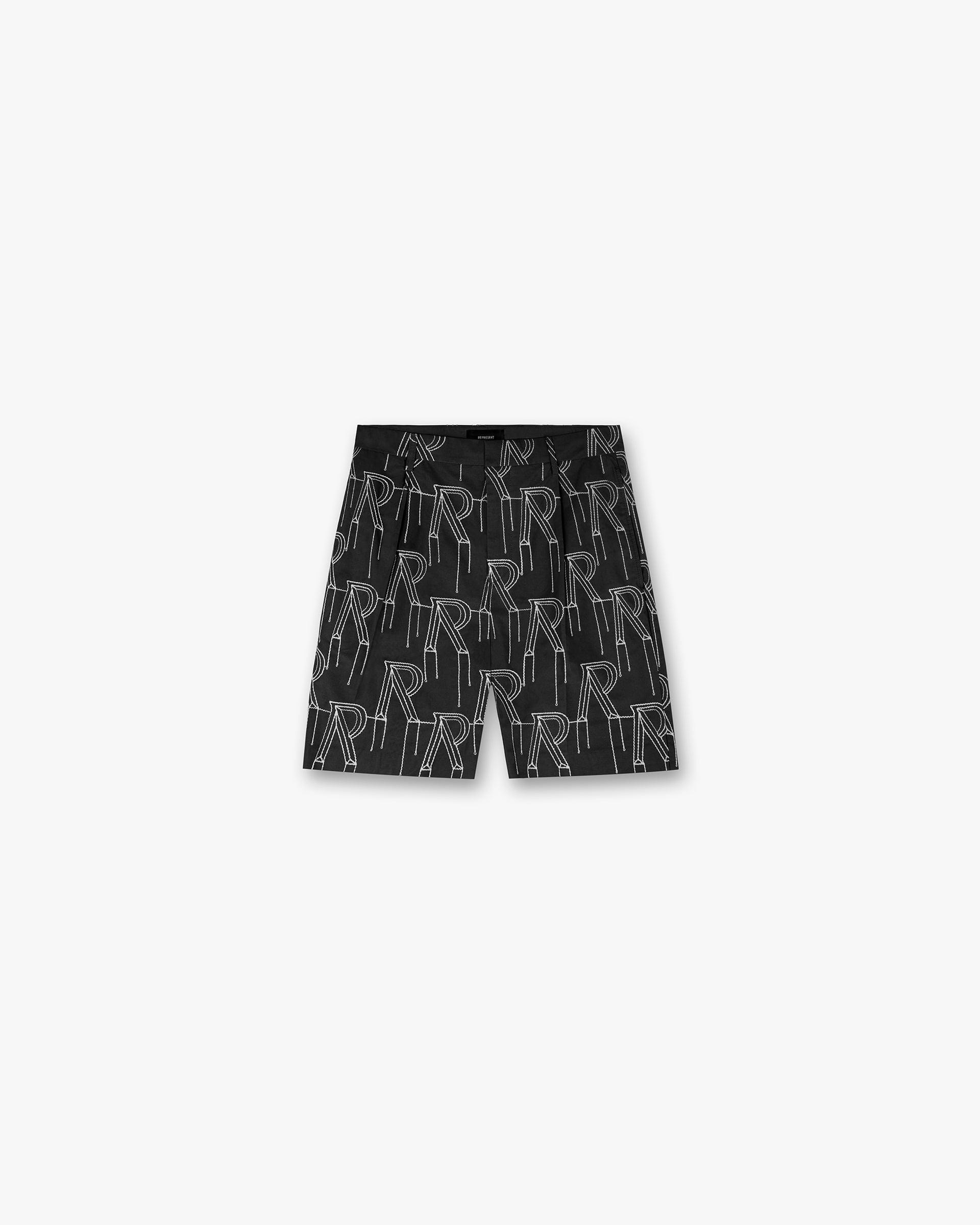 SS24 Embroidered Initial Tailored Short - Black