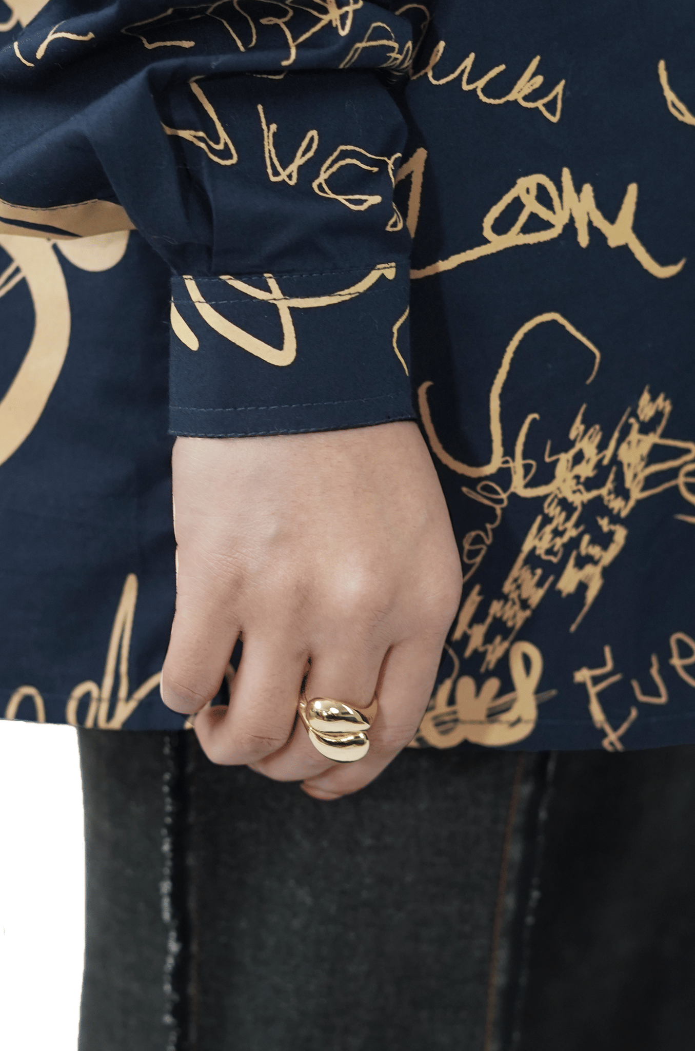 Blue Oversized unisex shirt with everyone sucks all - over print (Navy Blue)