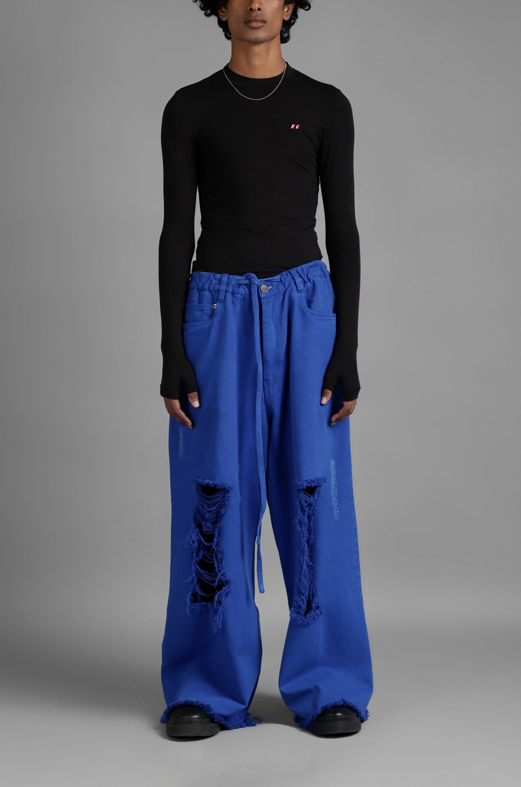 Classic SuperHUEMN Classic Distressed Jeans (Blue)