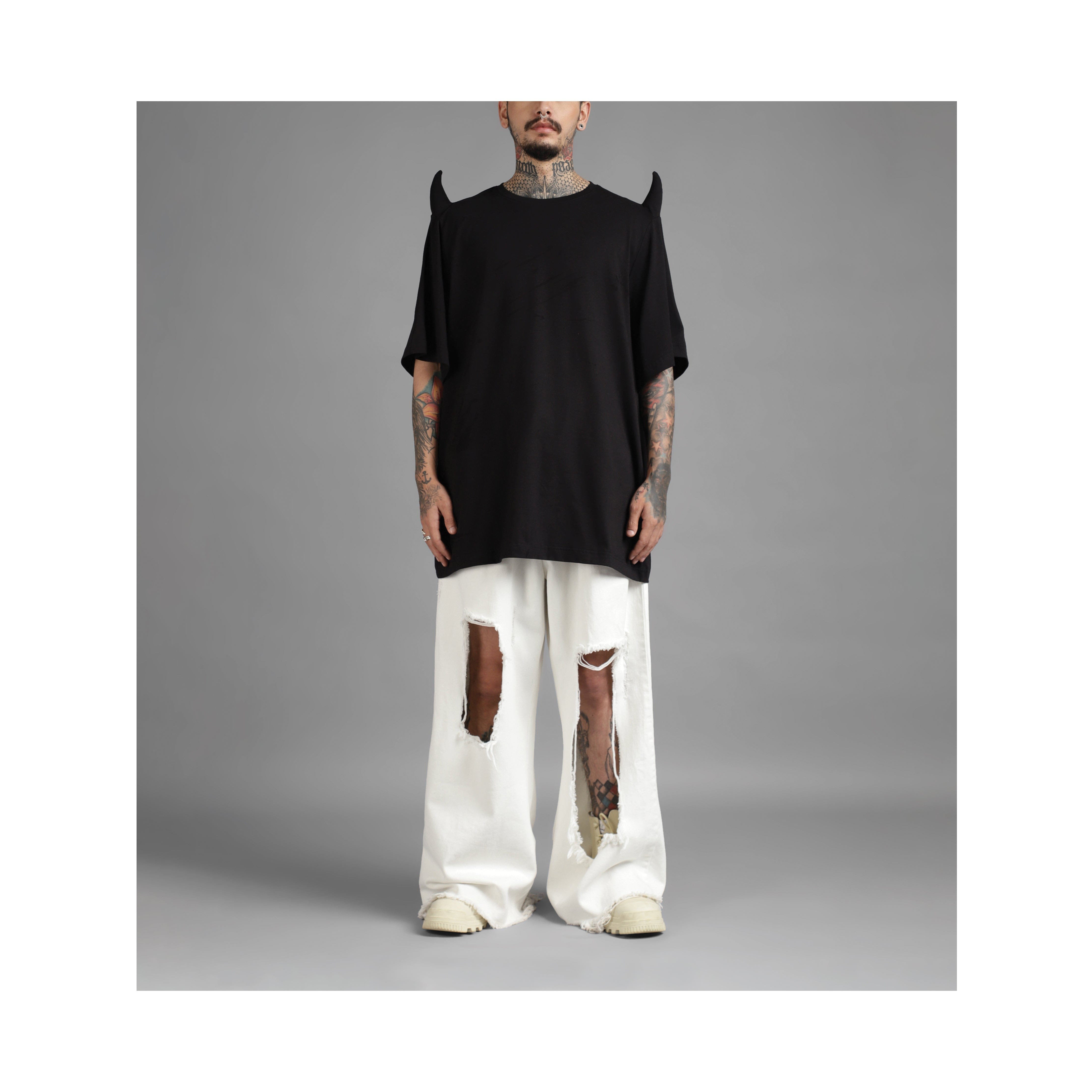 WHITE* SuperHUEMN Keyhole Denim (White)