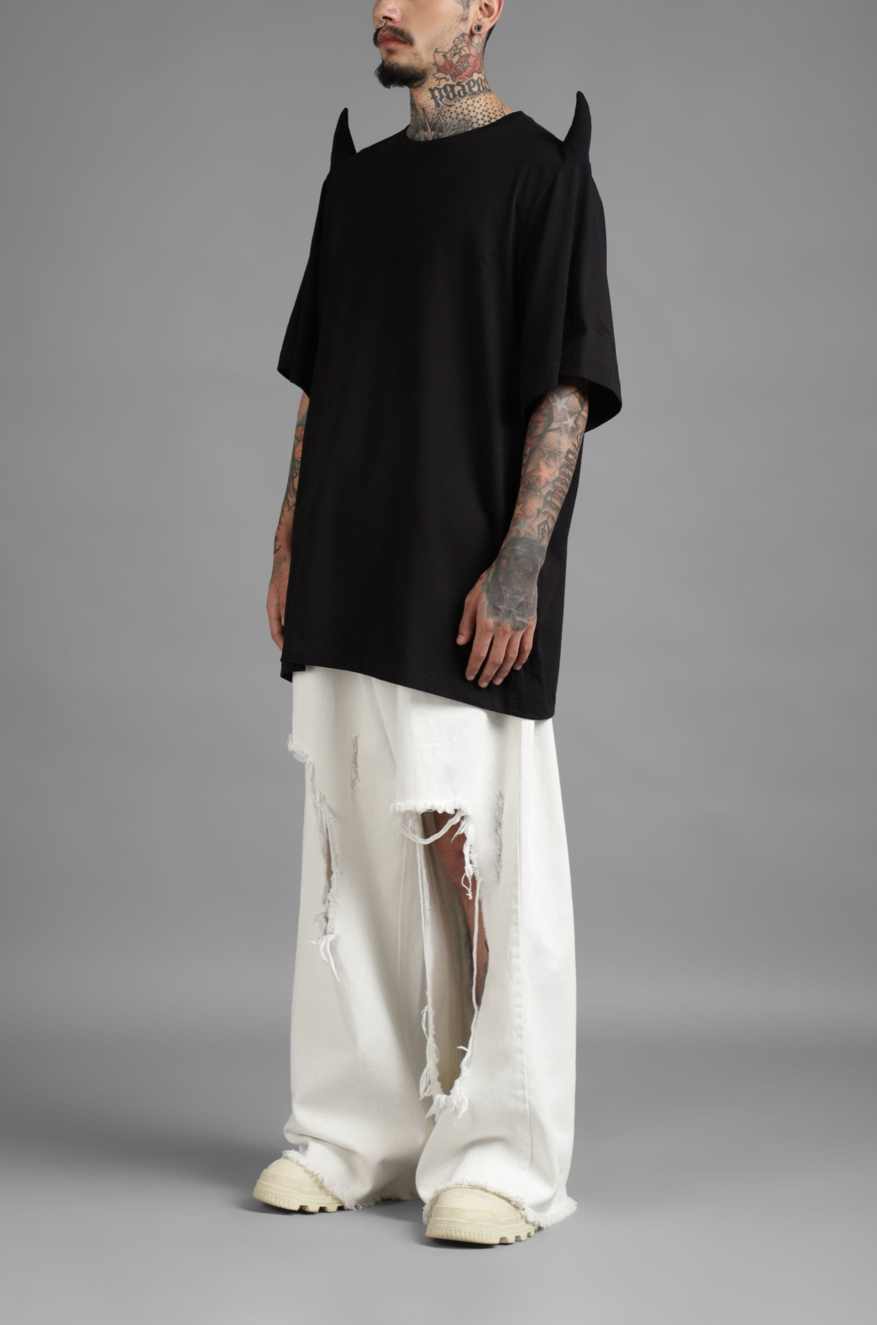 WHITE* SuperHUEMN Keyhole Denim (White)