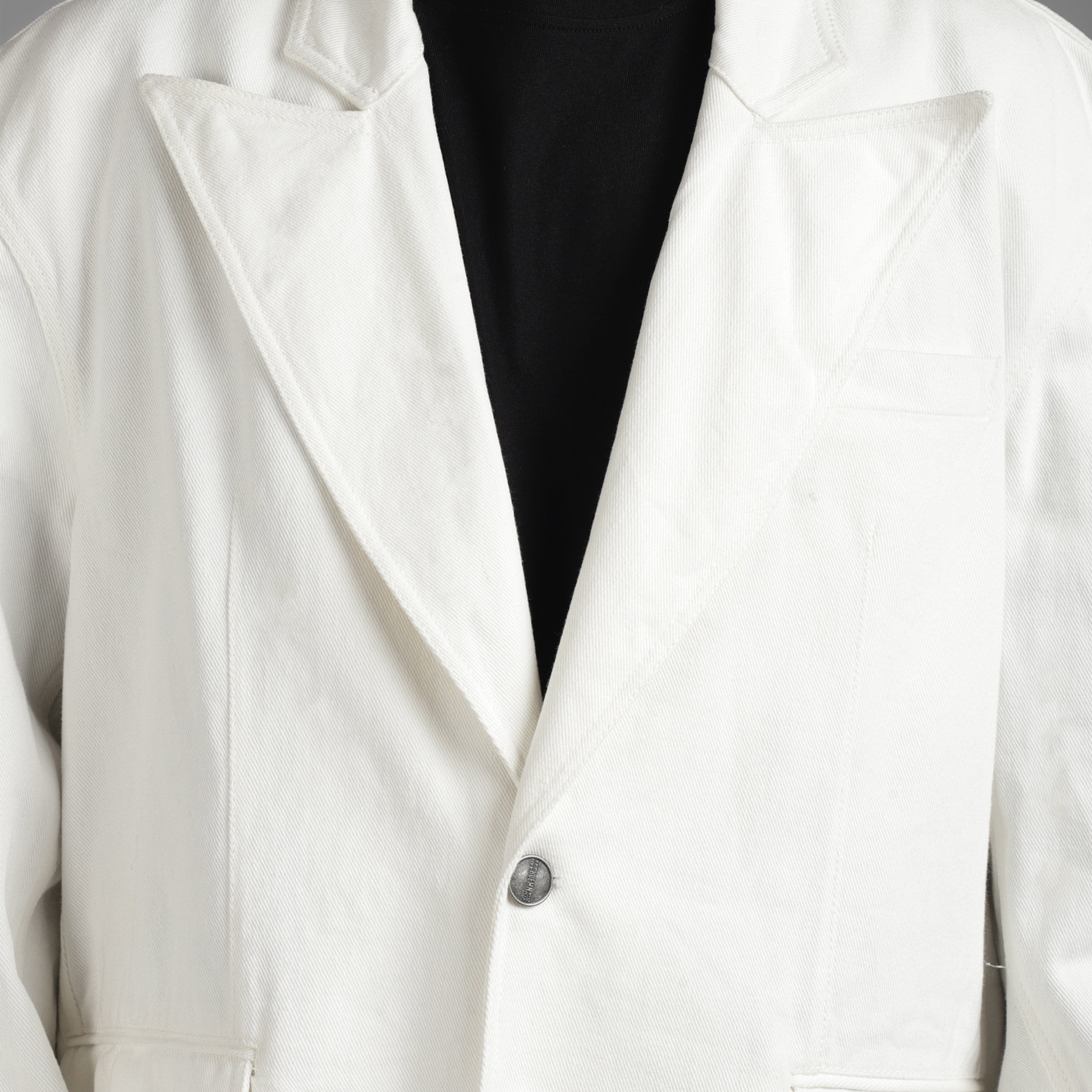 WHITE* SuperHUEMN Denim Blazer (White)