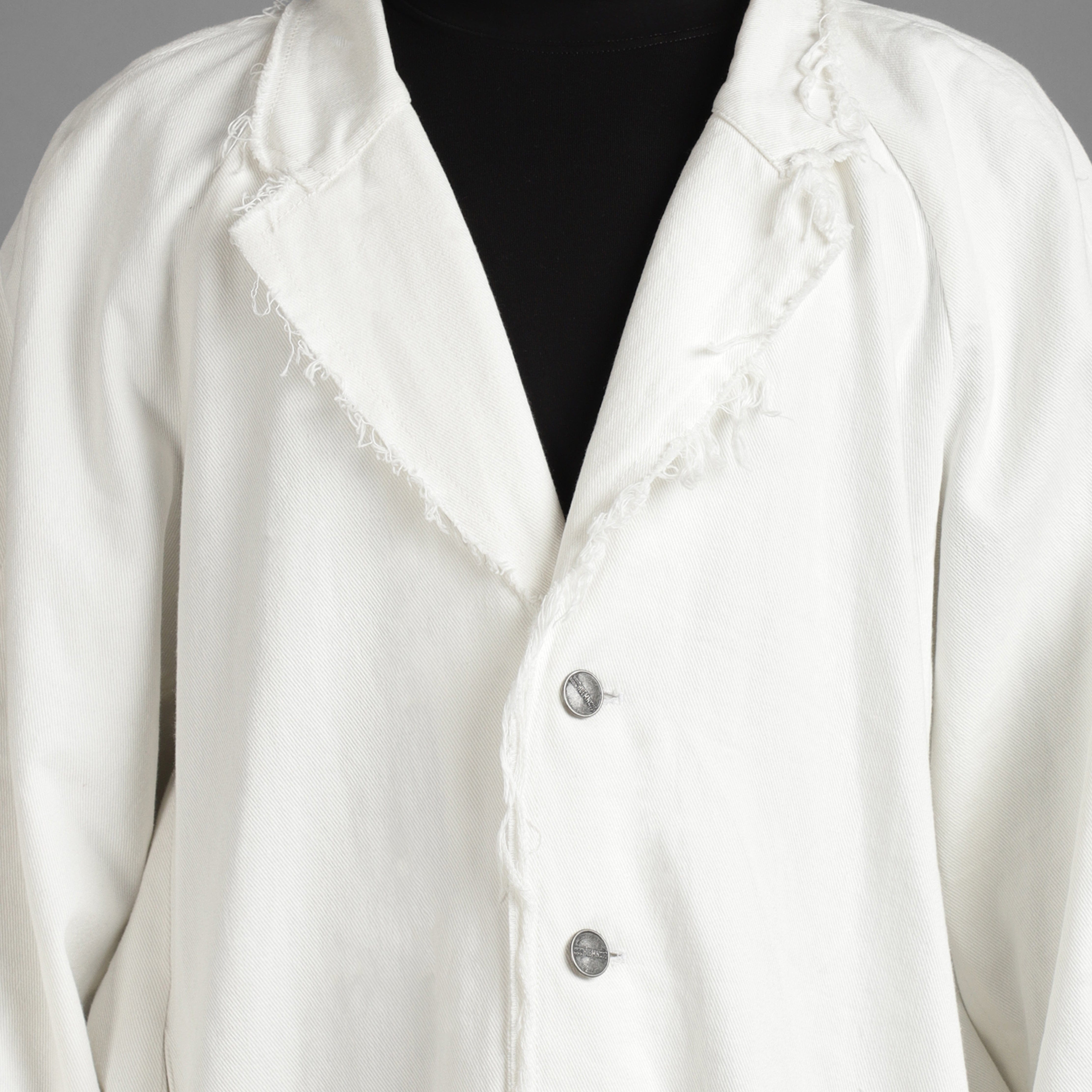 WHITE* SuperHUEMN Denim Overcoat (White)