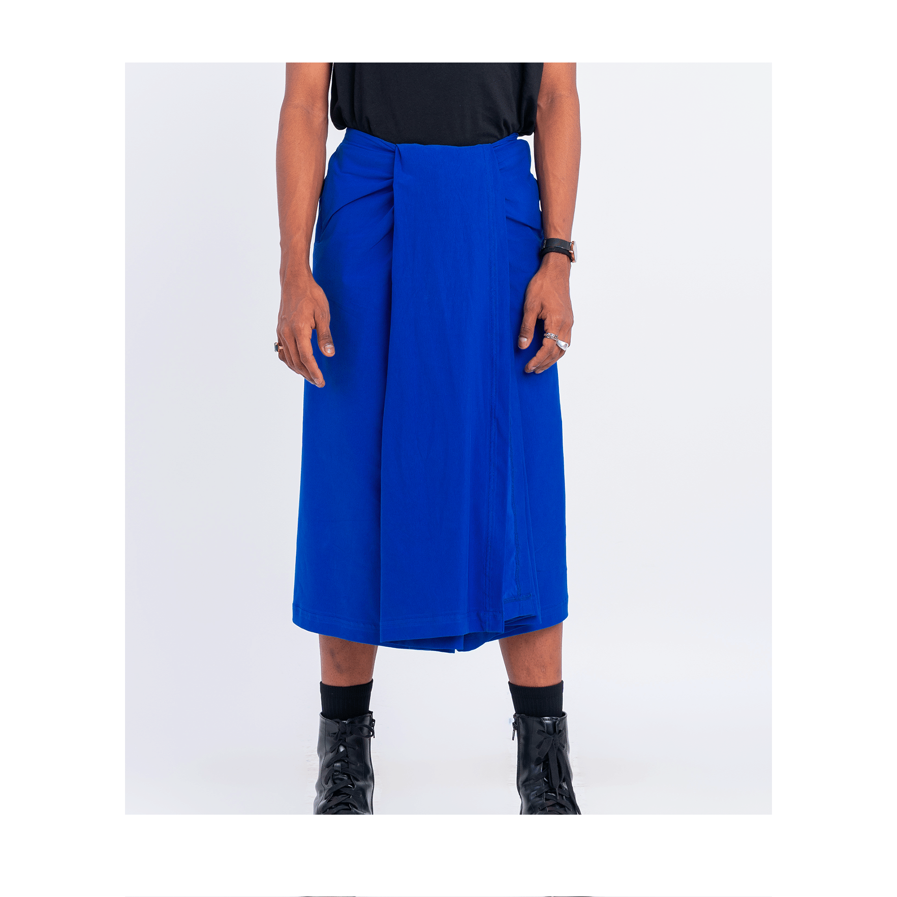 Blue The Hybrid Lungi Skirt (Blue)
