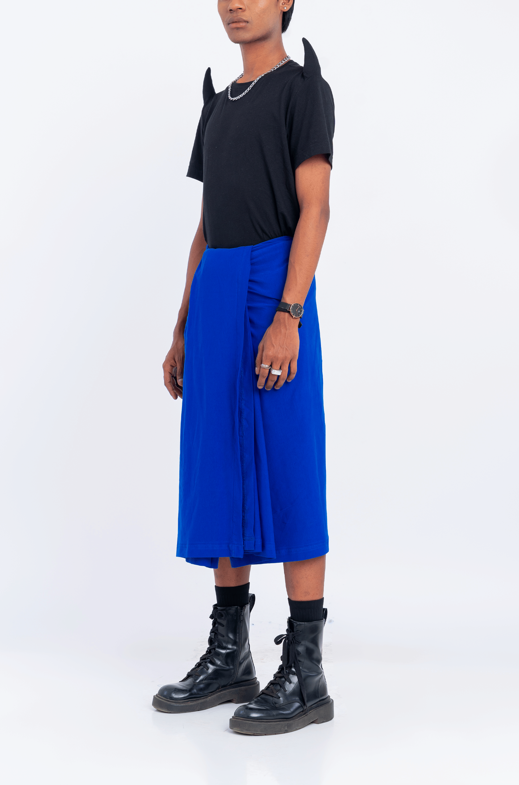 Blue The Hybrid Lungi Skirt (Blue)
