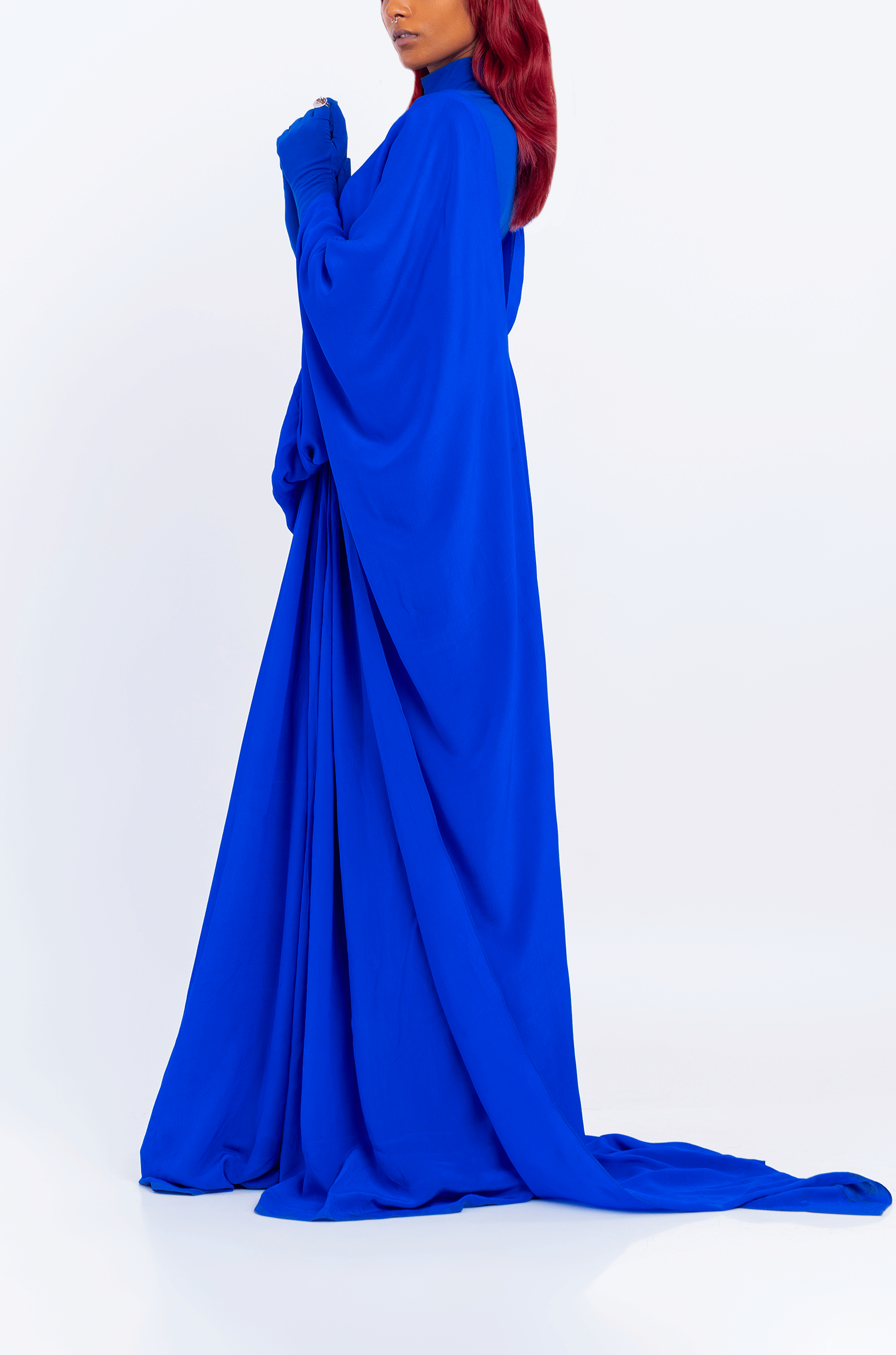 Blue Hybrid Sari - Pants (Blue)