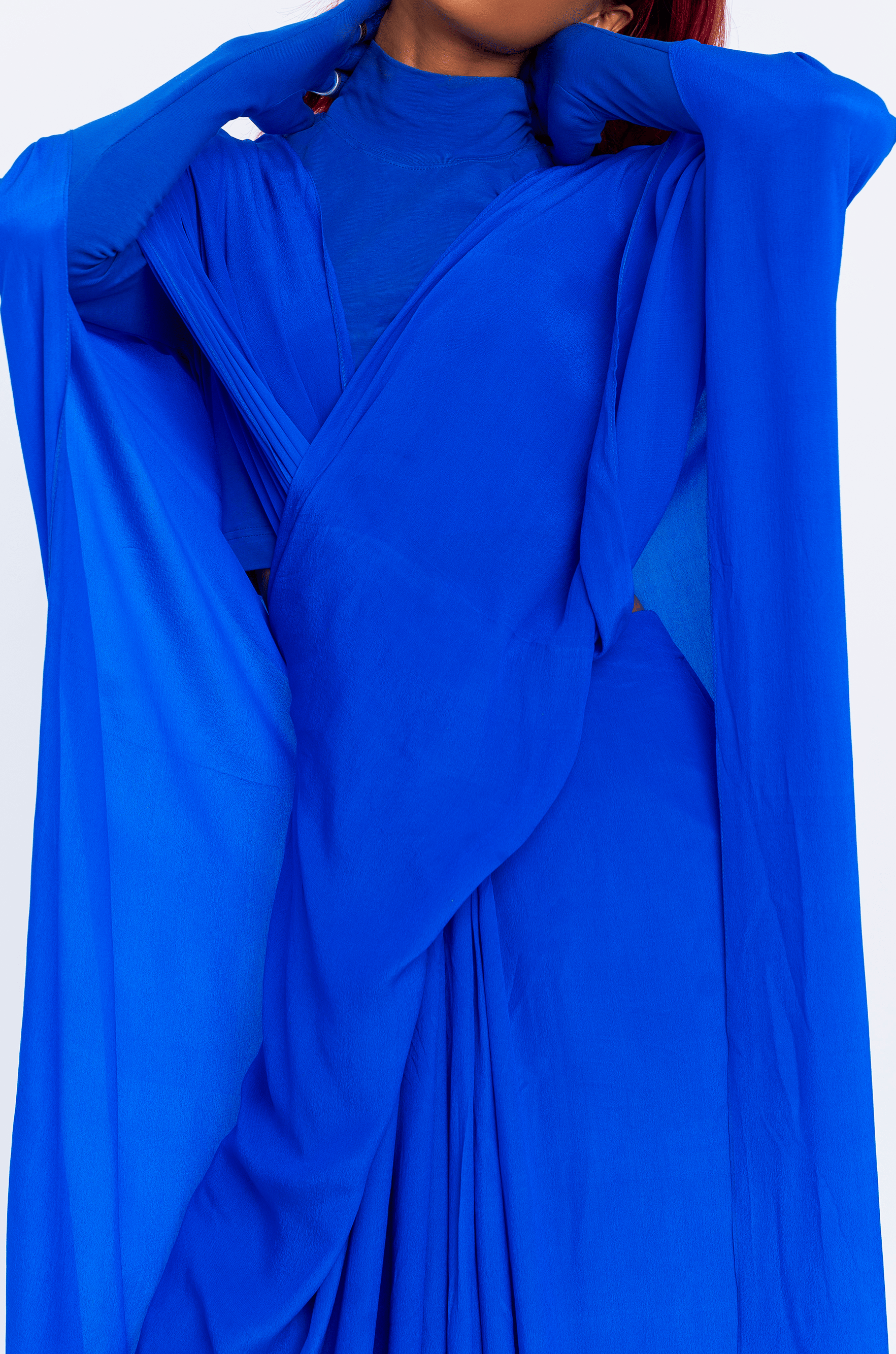Blue Hybrid Sari - Pants (Blue)
