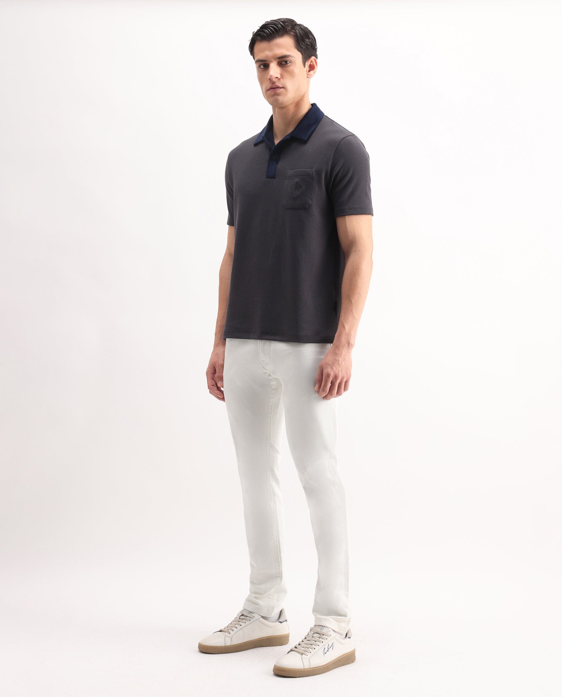RARE Rabbit Men's Korv - 25 Off White Cotton Blend Plain Hawk Slim Fit Jeans