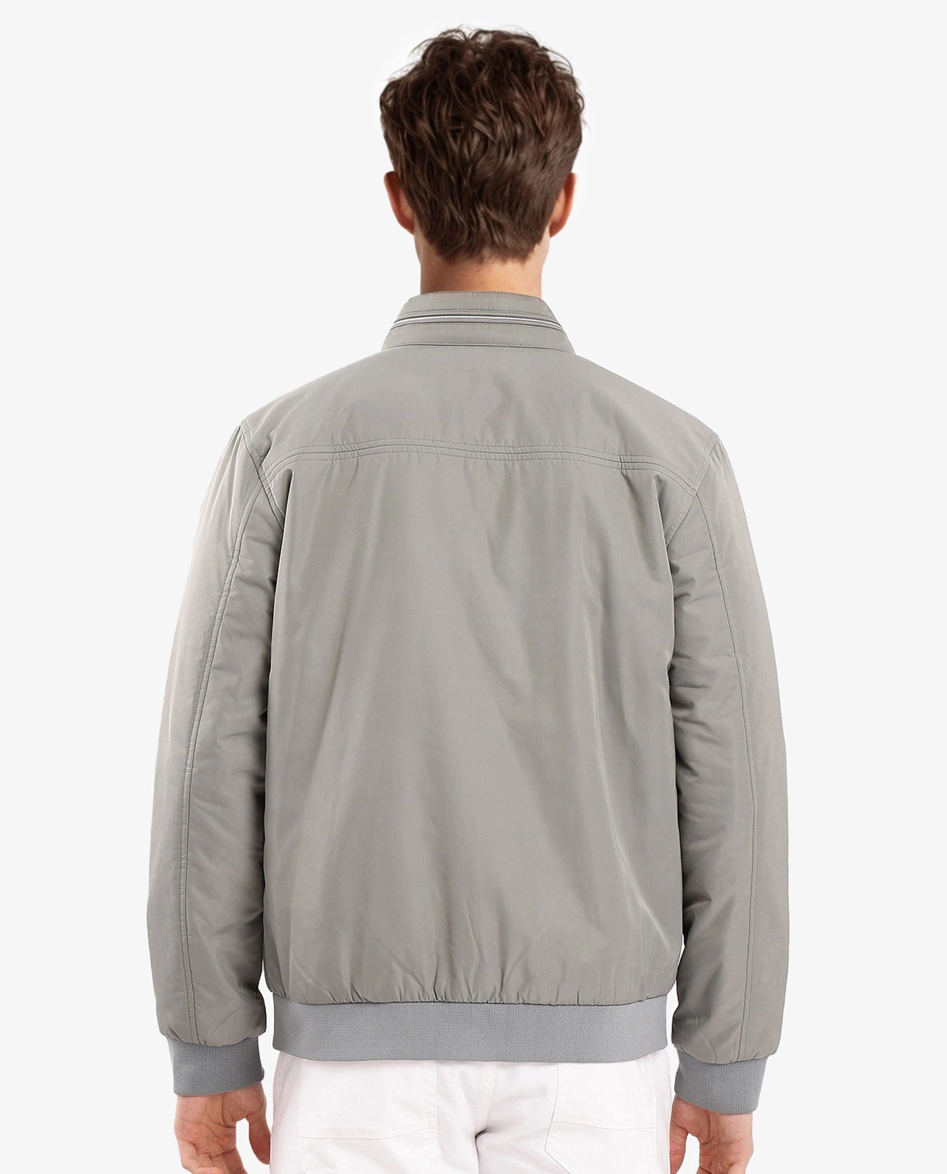 RARE Rabbit Men's Royban - 2 Green Polyester Plain Regular Fit Full Sleeve High Neck Jacket